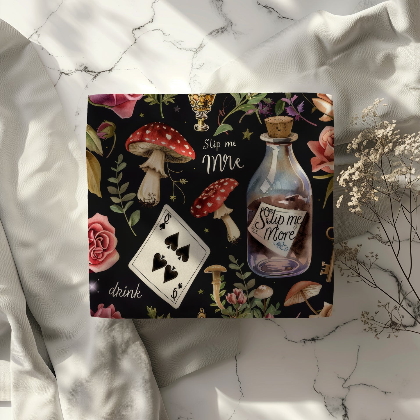 Dark Floral Vintage Cottage Core Wonderland Gift Wrapping Paper