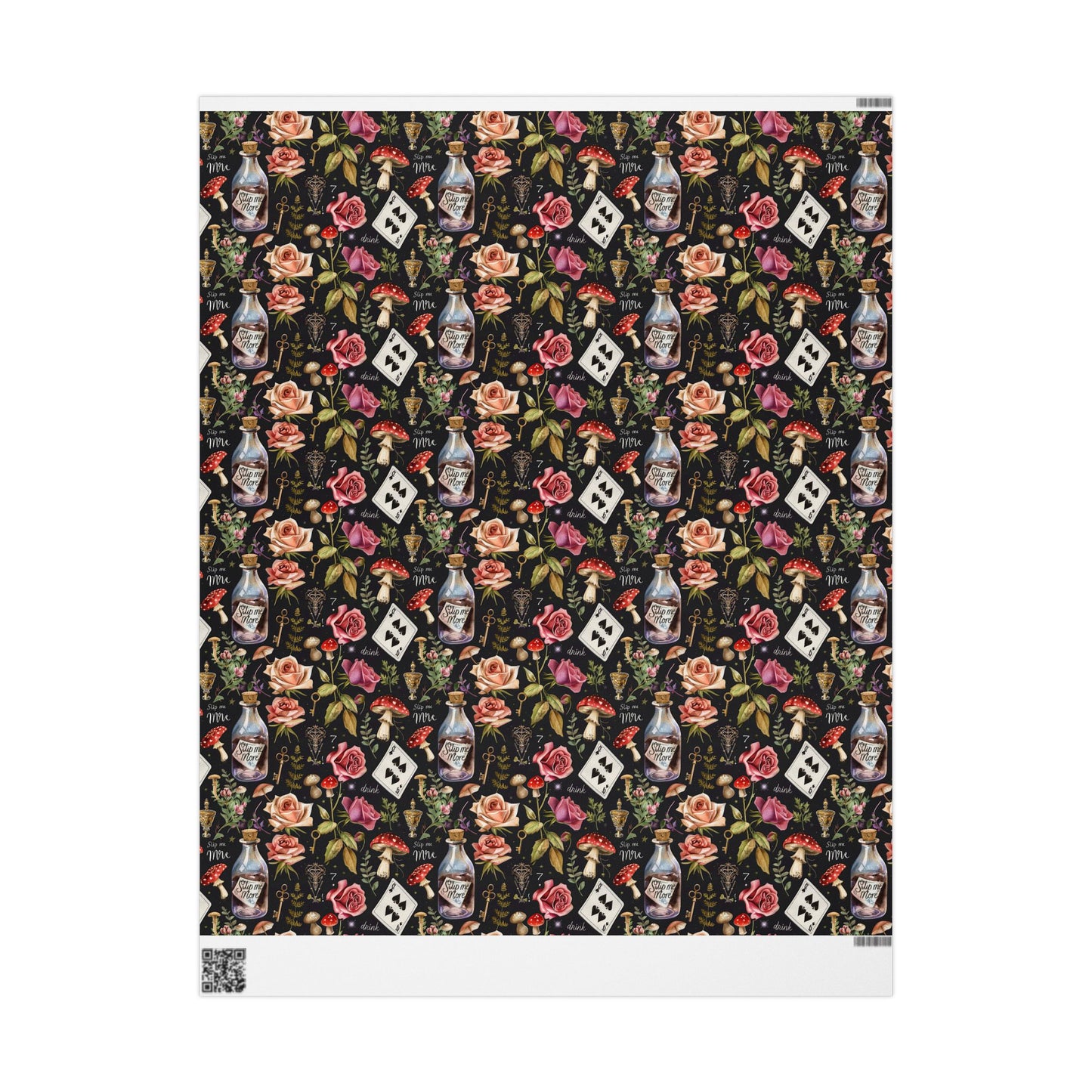 Dark Floral Vintage Cottage Core Wonderland Gift Wrapping Paper