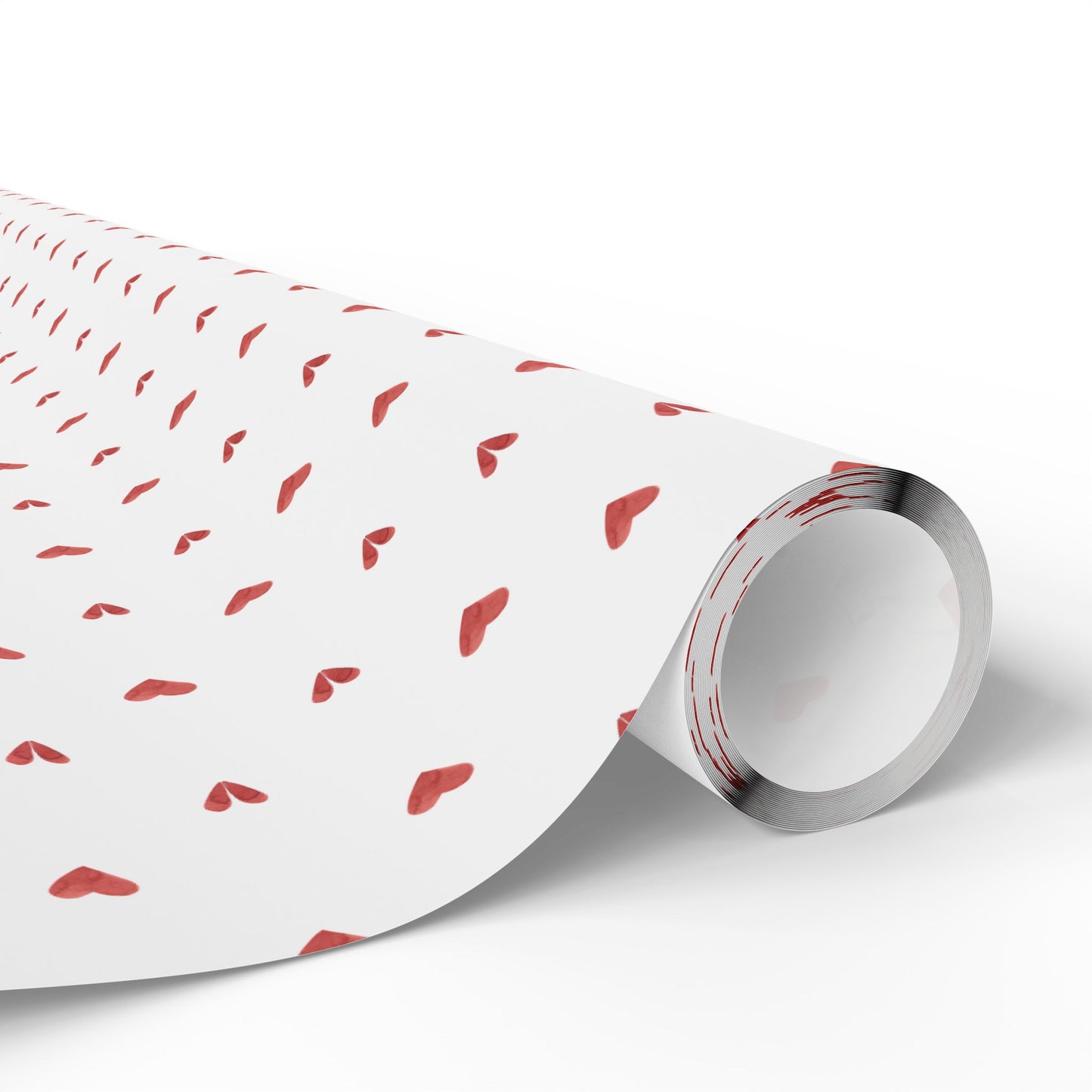 Mini Red Minimalist Heart Gift Wrapping Paper