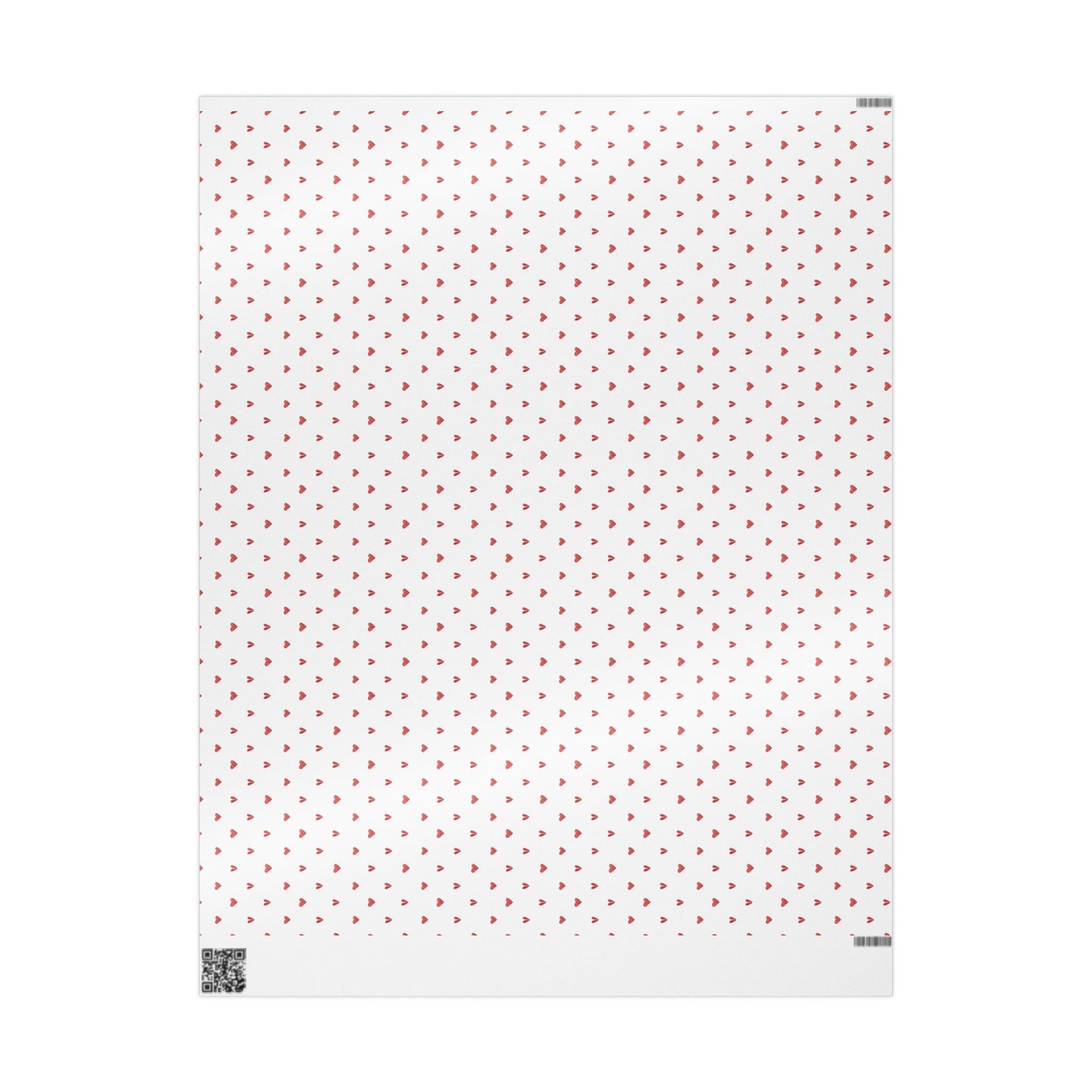 Mini Red Minimalist Heart Gift Wrapping Paper