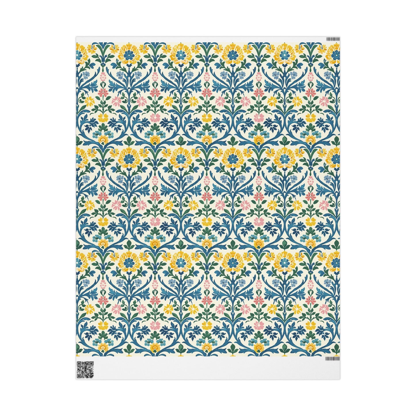 Mediterranean Colorful Floral Gift Wrapping Paper