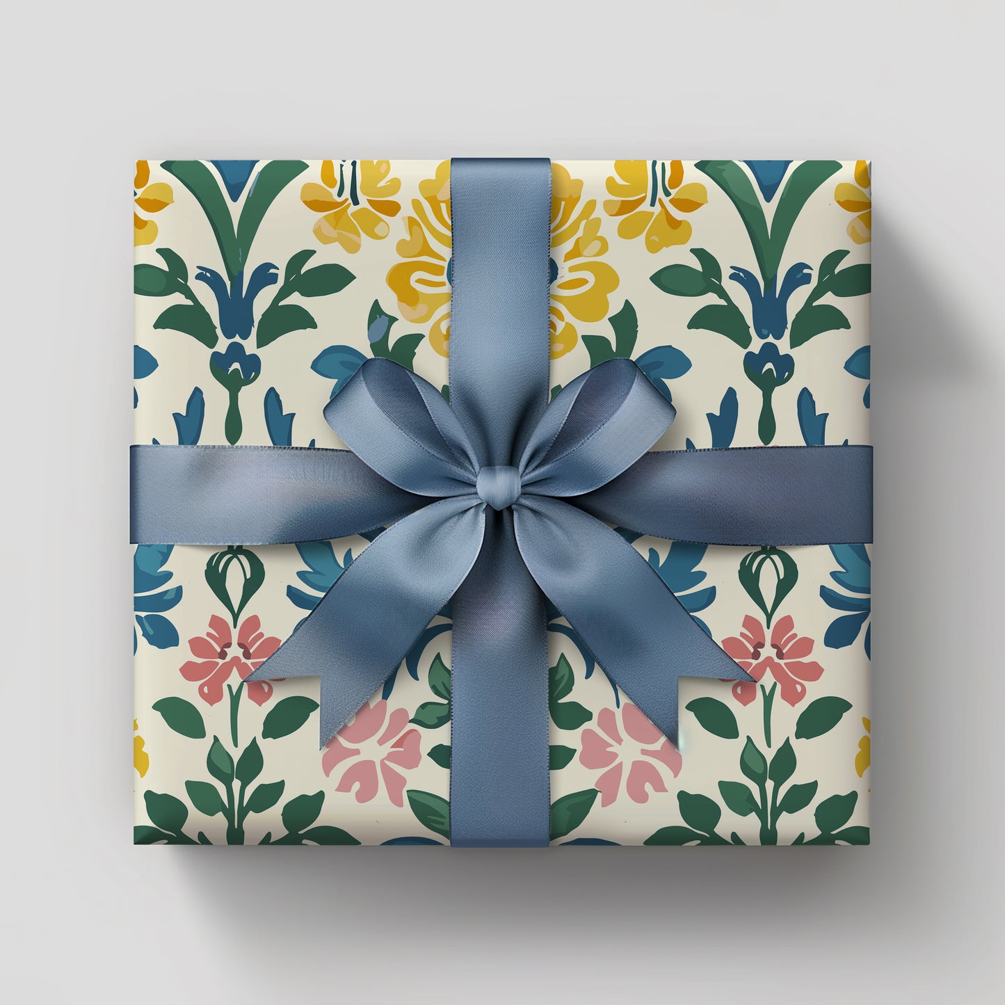 Mediterranean Colorful Floral Gift Wrapping Paper