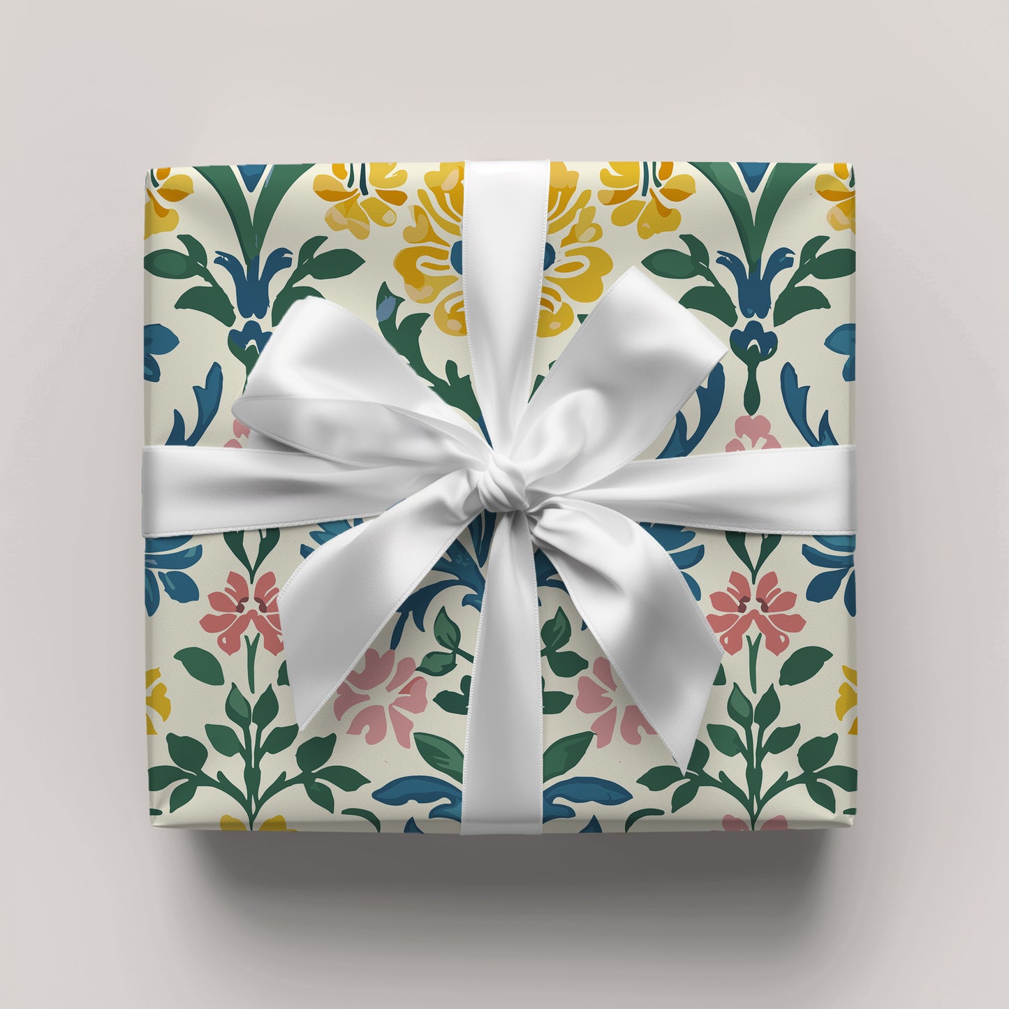 Mediterranean Colorful Floral Gift Wrapping Paper