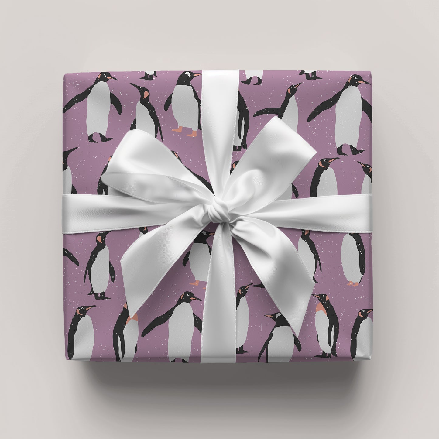 Purple Penguin Gift Wrapping Paper