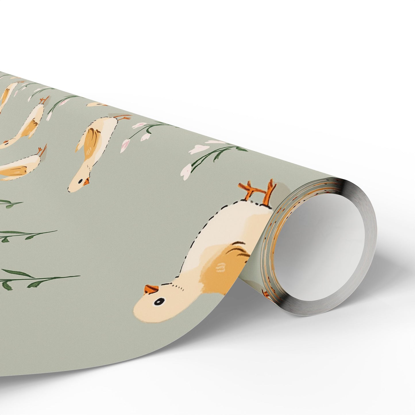 Charming Chick Neutral in Muted Green Gift Wrapping Paper