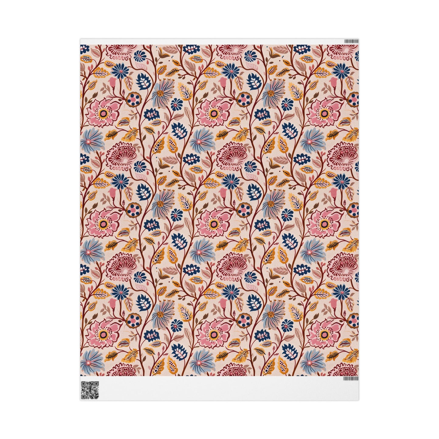 Paisley Folksy Colorful Abstract Floral Gift Wrapping Paper