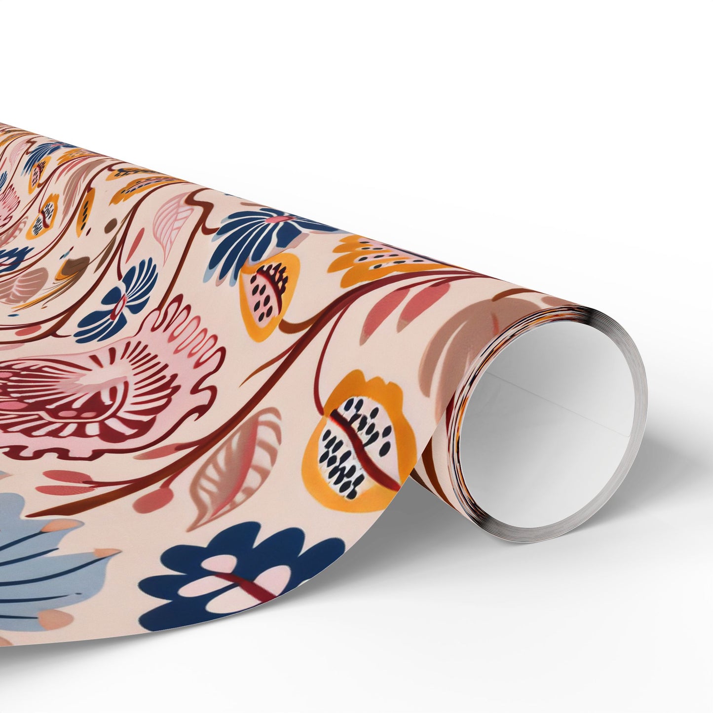 Paisley Folksy Colorful Abstract Floral Gift Wrapping Paper