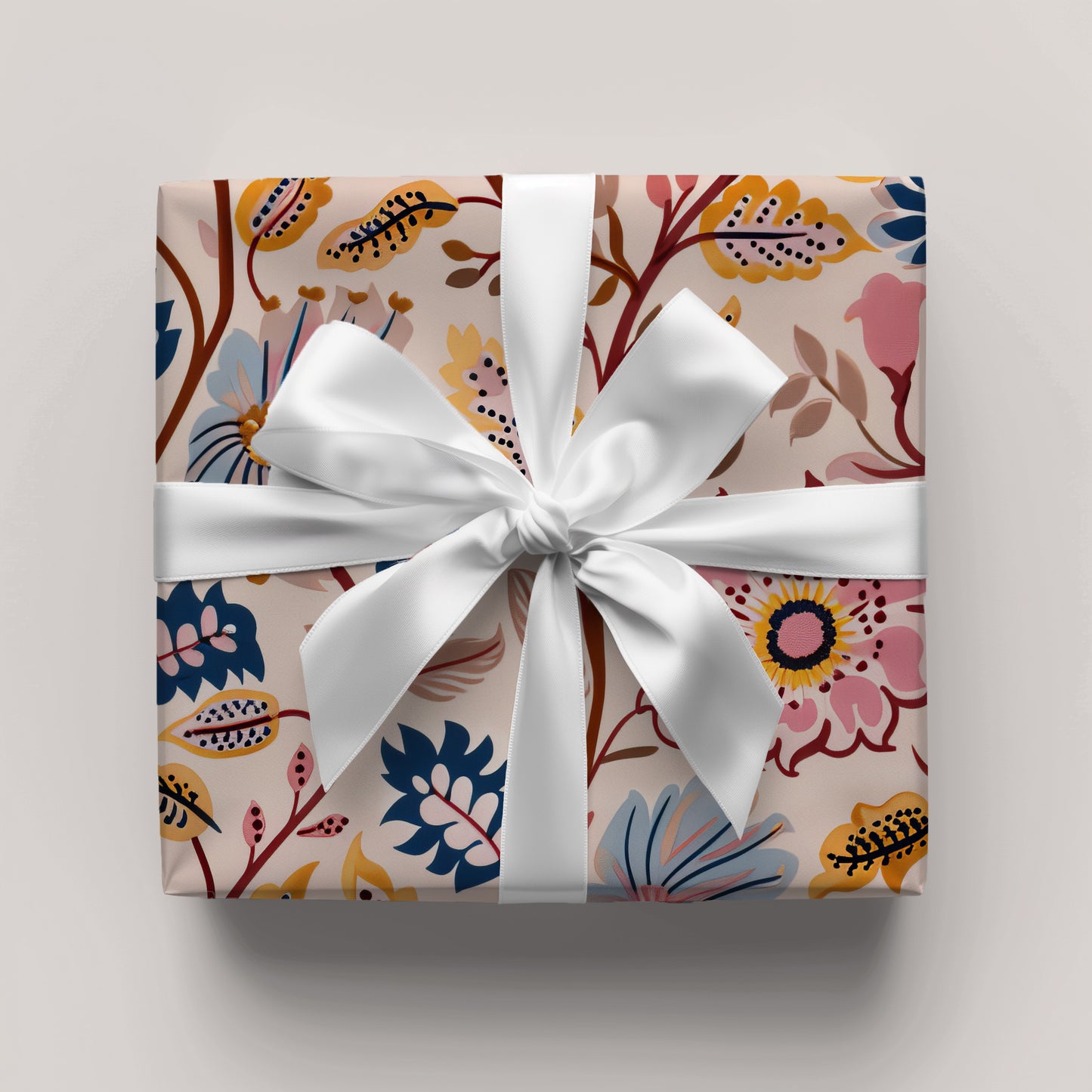Paisley Folksy Colorful Abstract Floral Gift Wrapping Paper