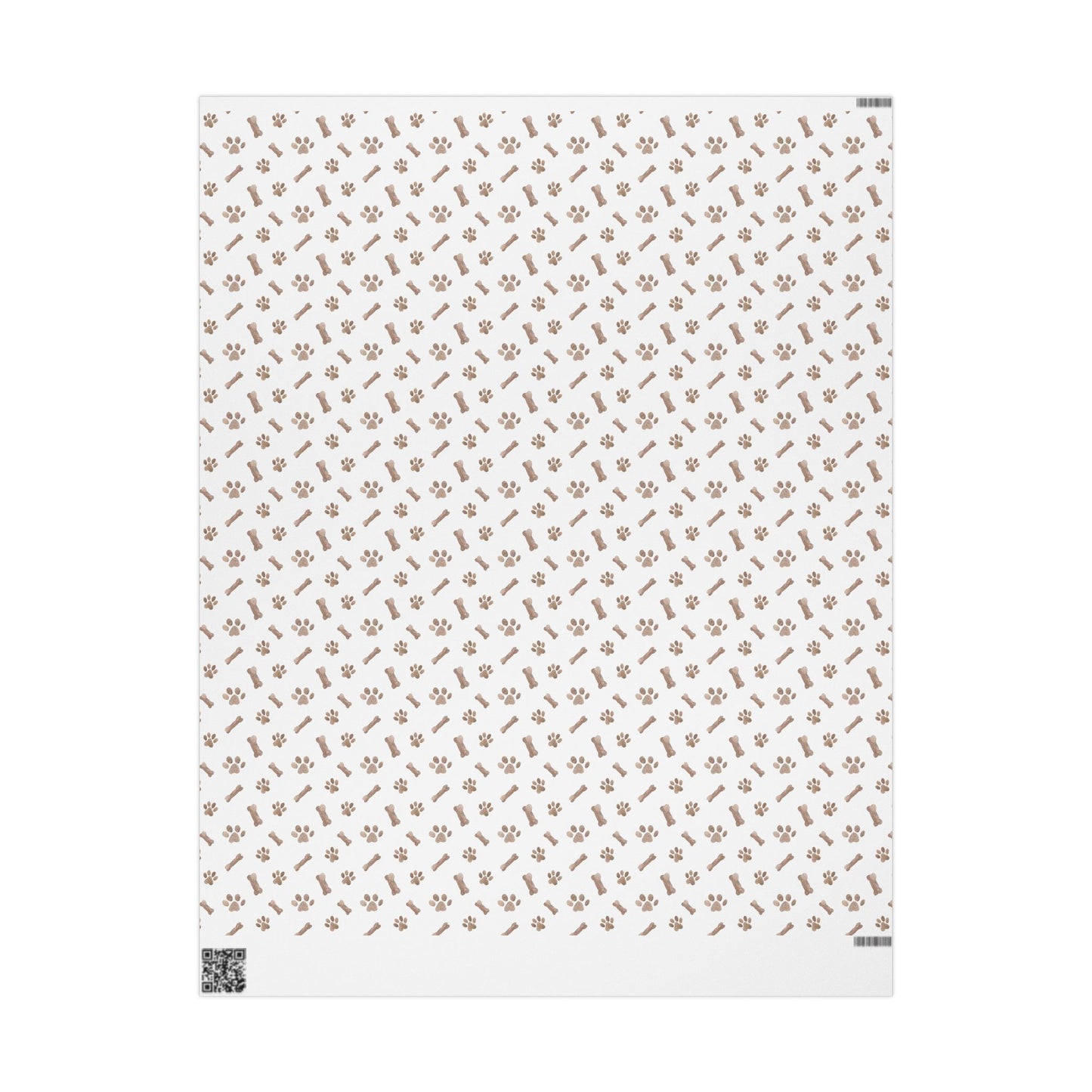 Dog Bone and Paw Print Minimalist Gift Wrapping Paper