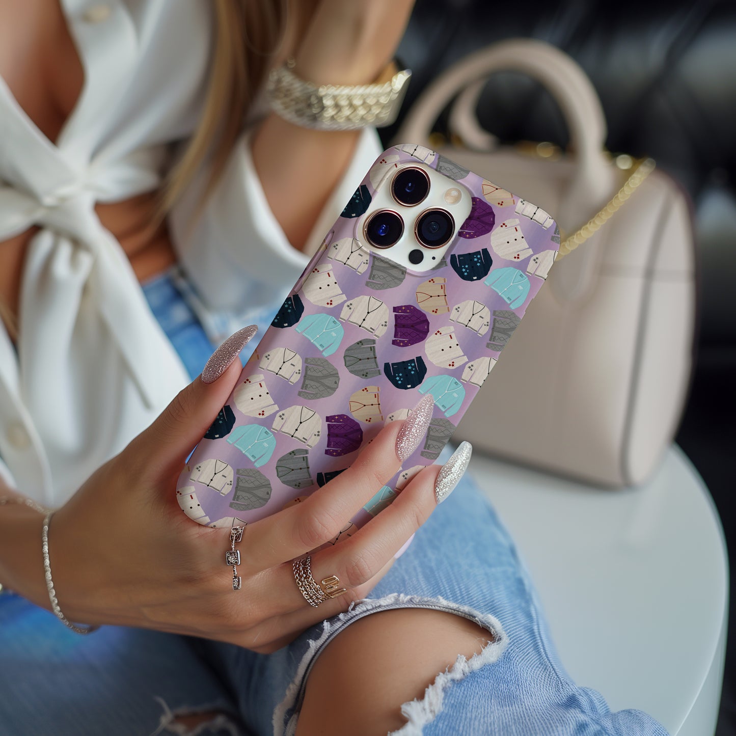 Starry Cardigan Sweater Tough Phone Case - iPhone & Samsung Galaxy