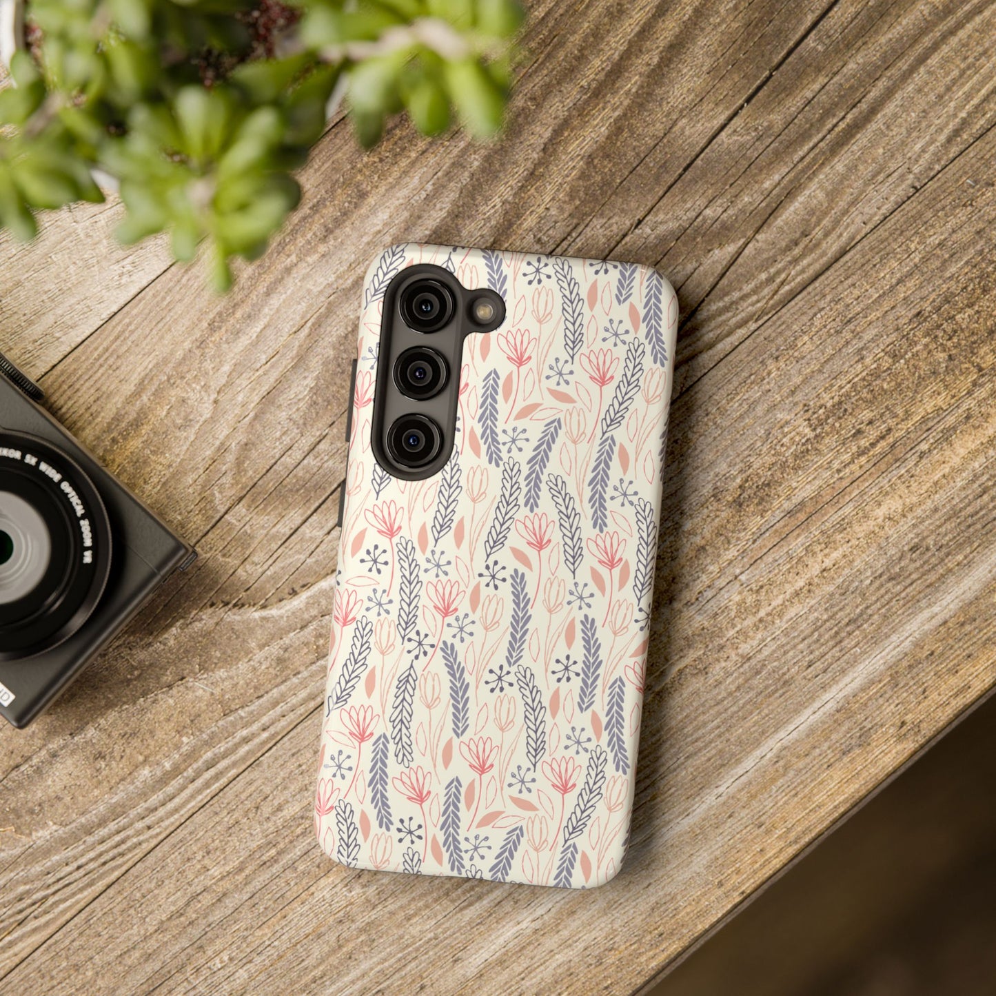 Fern and Floral Boho Doodles Tough Phone Case - iPhone & Samsung Galaxy