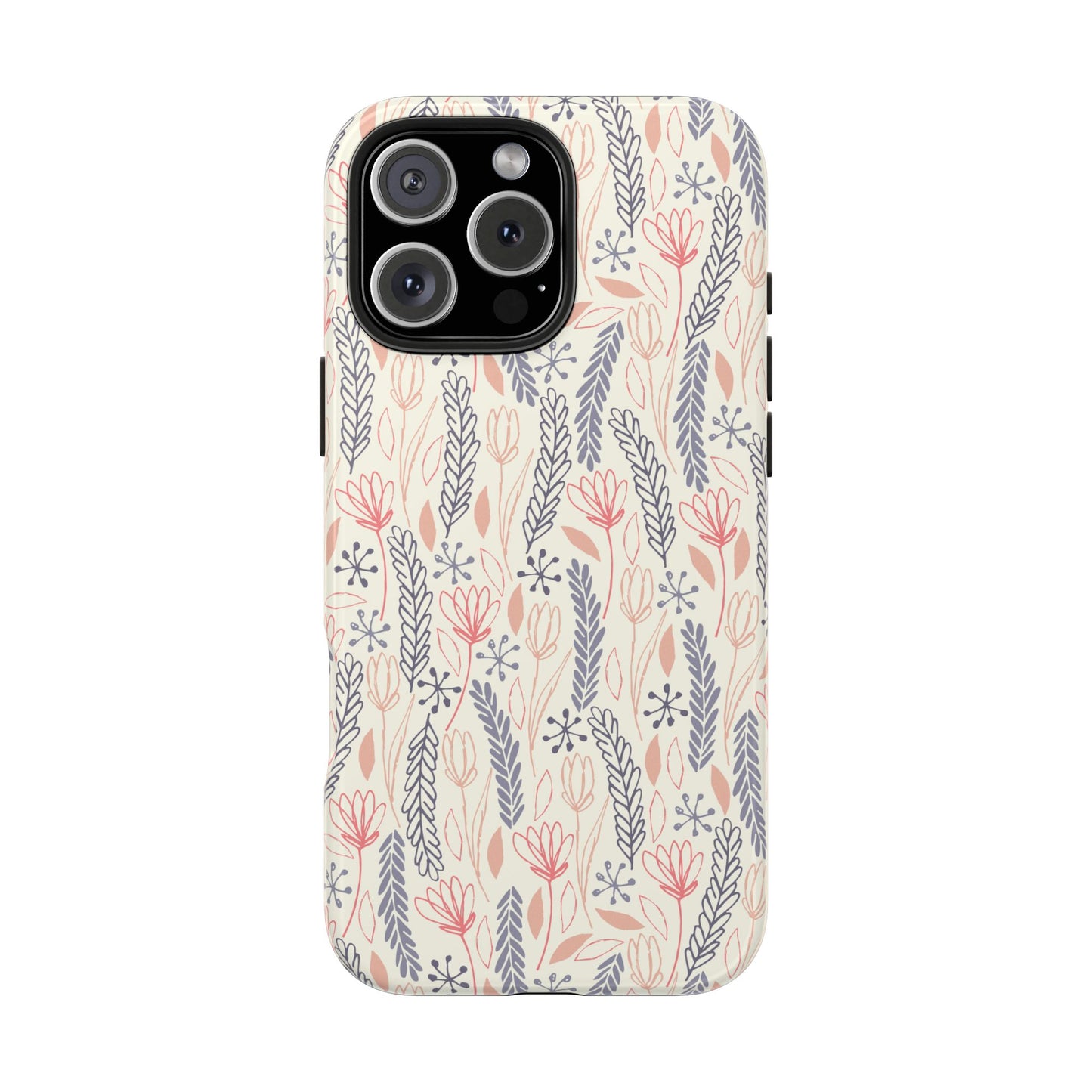 Fern and Floral Boho Doodles Tough Phone Case - iPhone & Samsung Galaxy