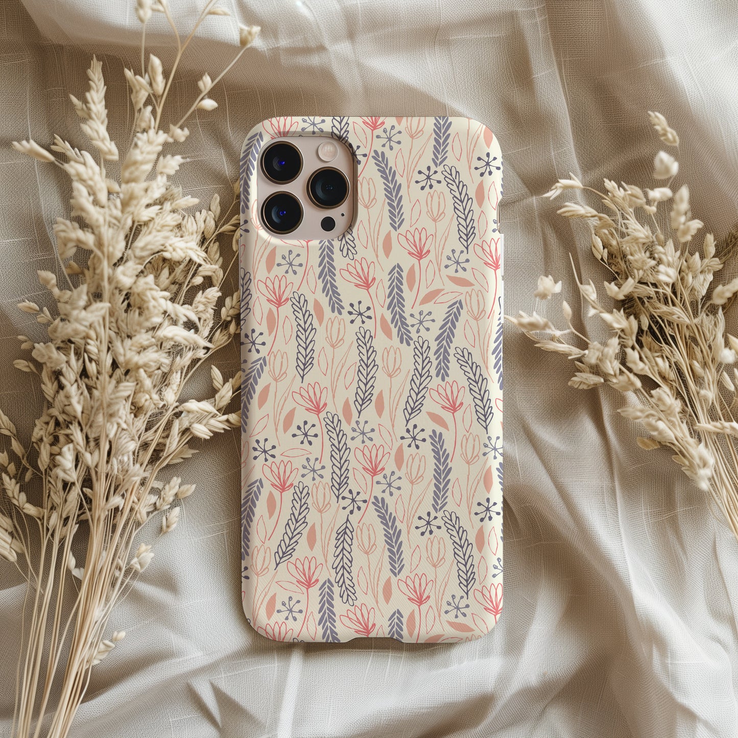 Fern and Floral Boho Doodles Tough Phone Case - iPhone & Samsung Galaxy