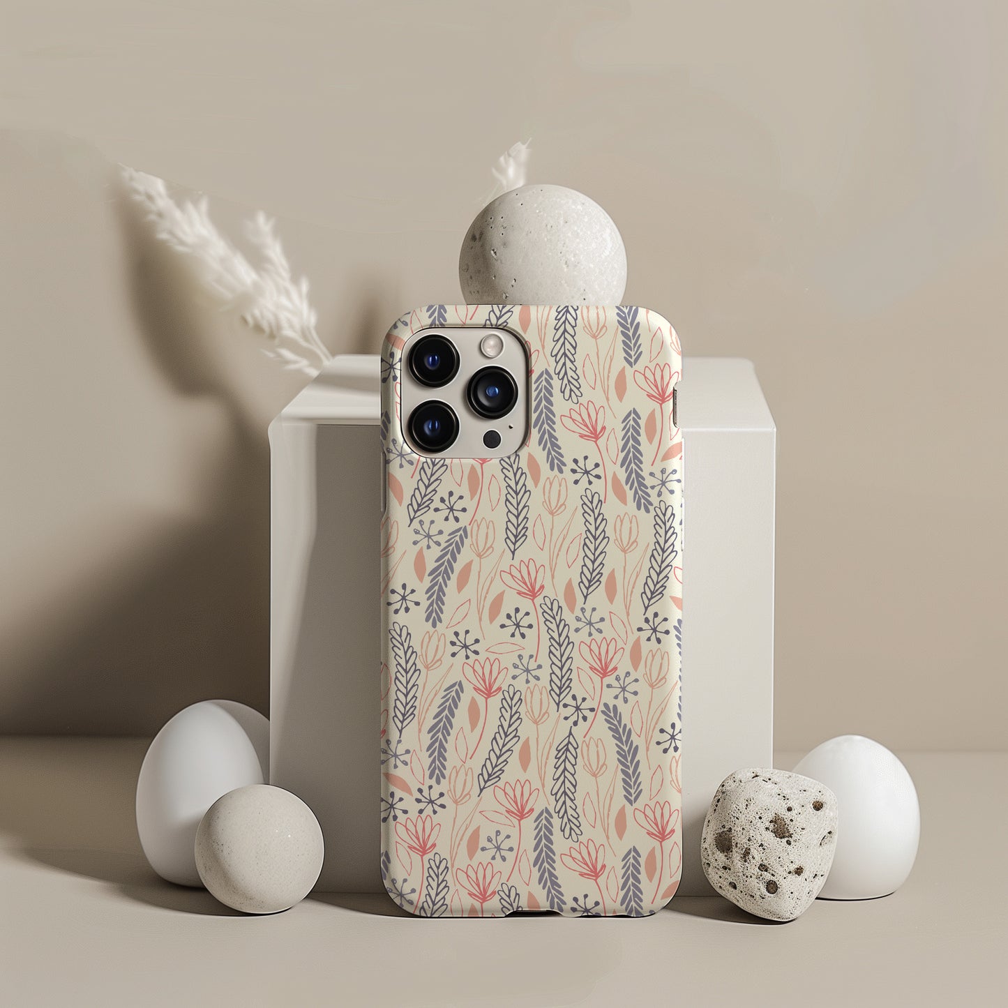 Fern and Floral Boho Doodles Tough Phone Case - iPhone & Samsung Galaxy