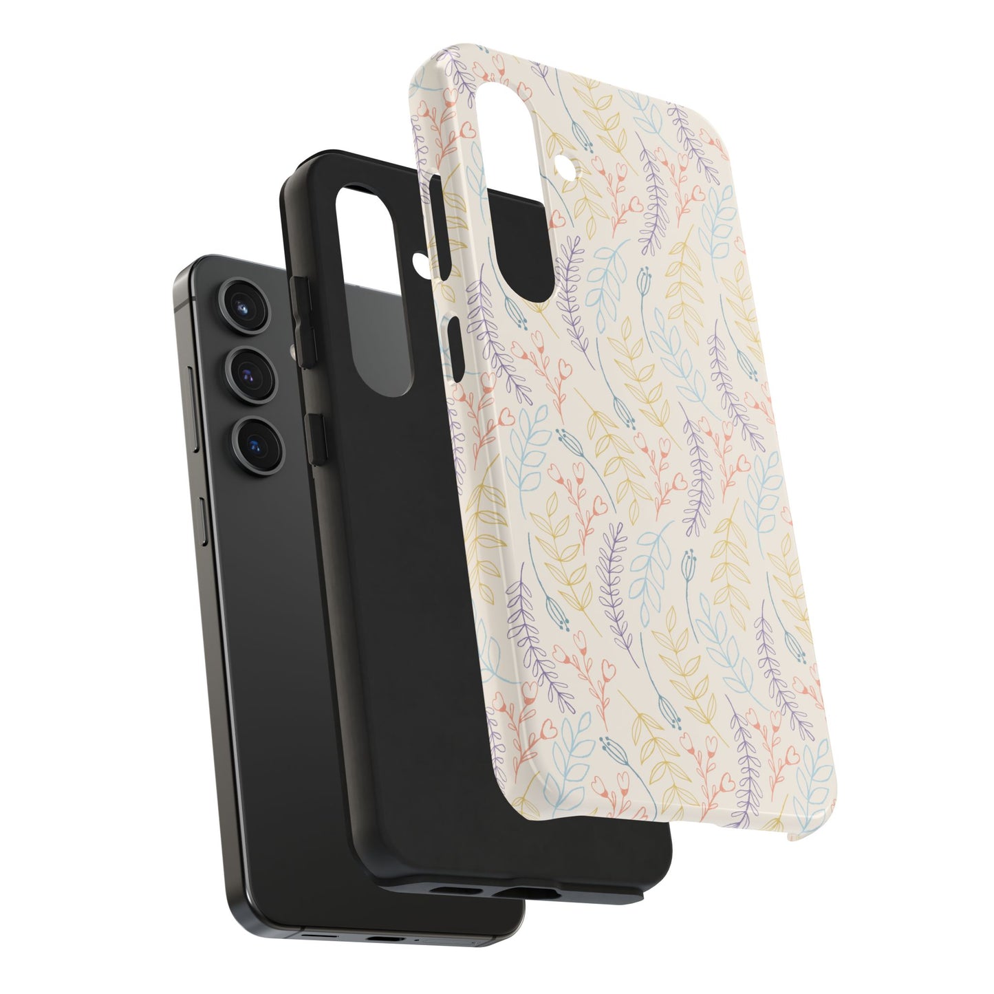Feather Doodle Boho Minimalist Colorful Tough Phone Case - iPhone & Samsung Galaxy