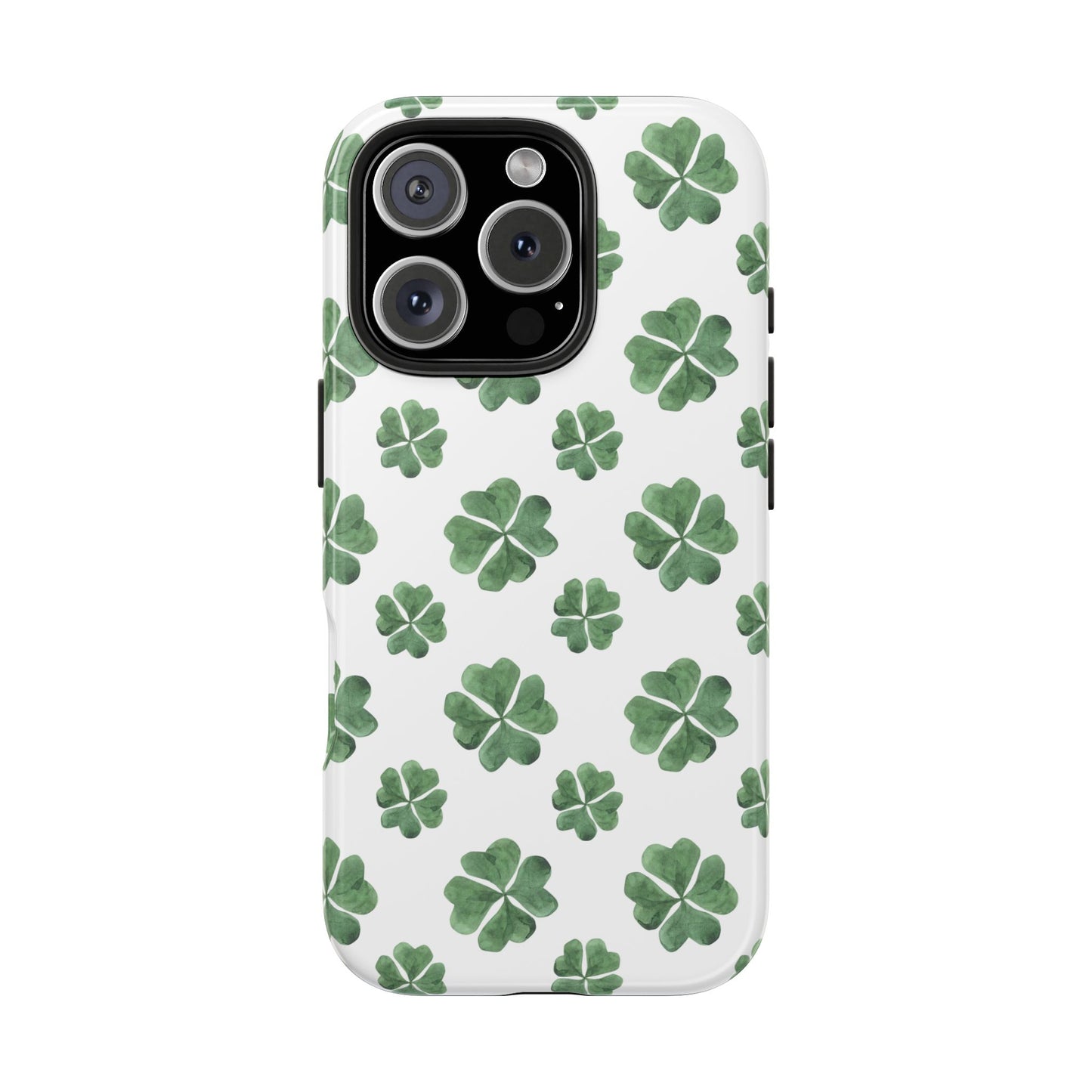 Lucky Four Leaf Clover Green Watercolor Tough Phone Case - iPhone & Samsung Galaxy
