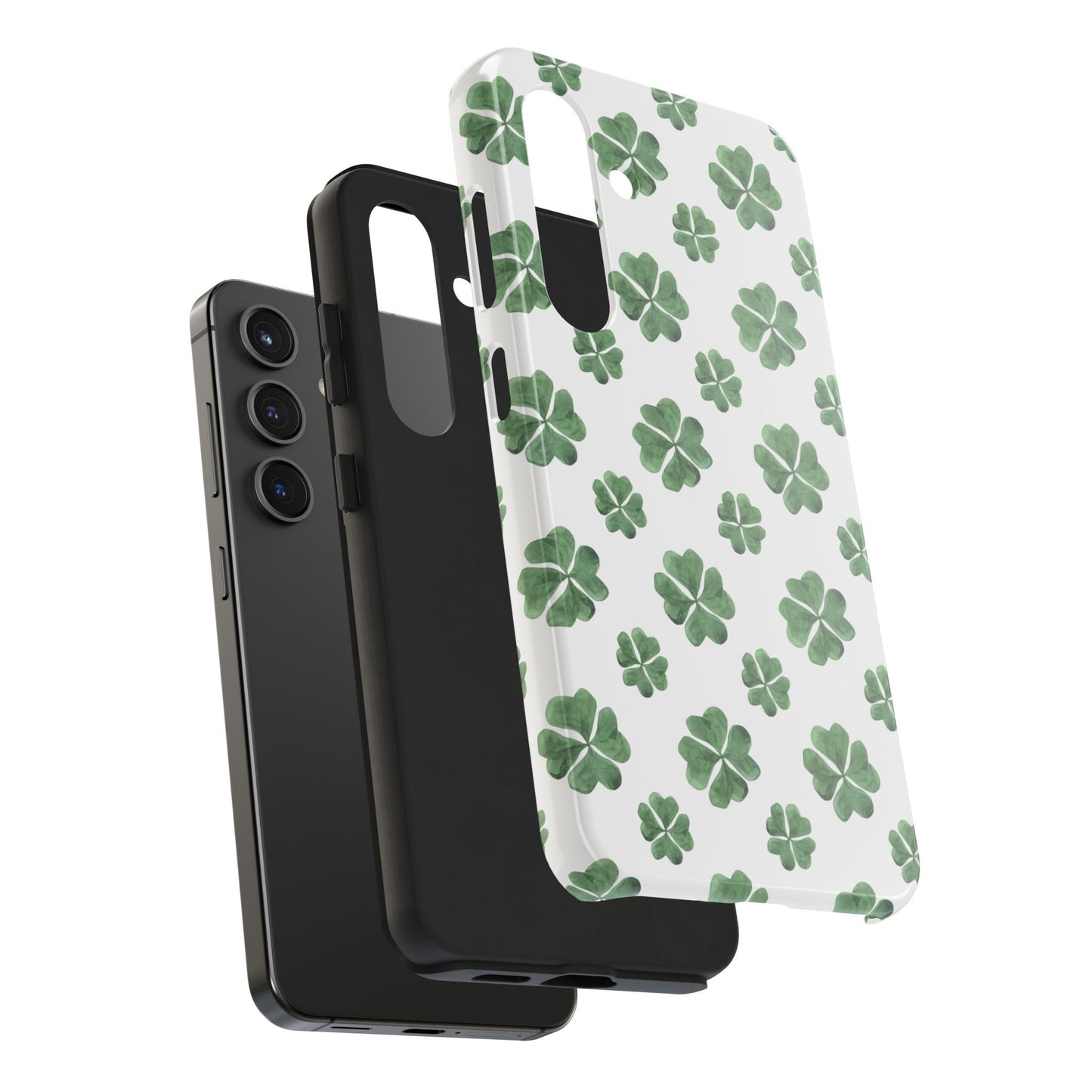 Lucky Four Leaf Clover Green Watercolor Tough Phone Case - iPhone & Samsung Galaxy