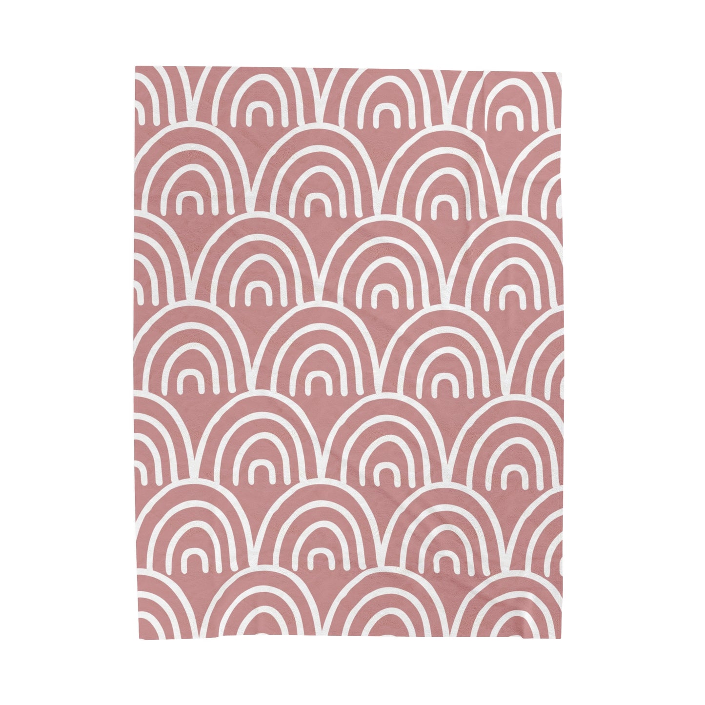 Rainbow Abstract Boho - Velveteen Plush Throw Blanket