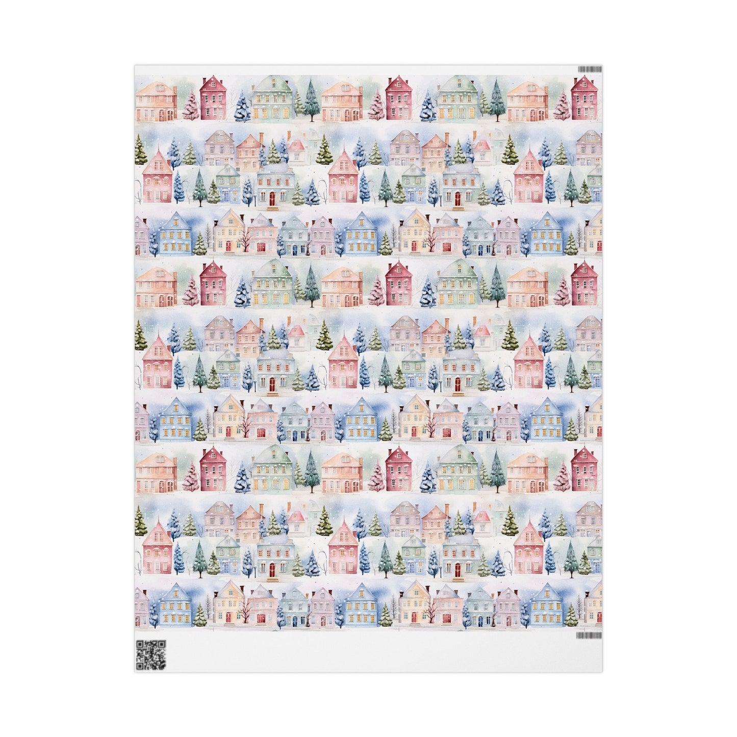 Snowy Winter Hygge Village Gift Wrapping Paper