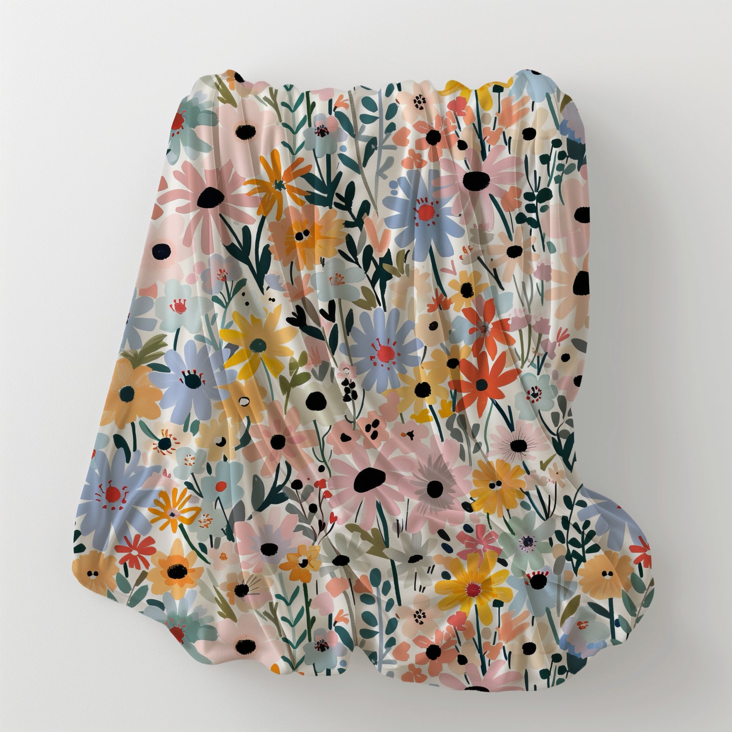 Wildflower Meadow - Velveteen Plush Throw Blanket