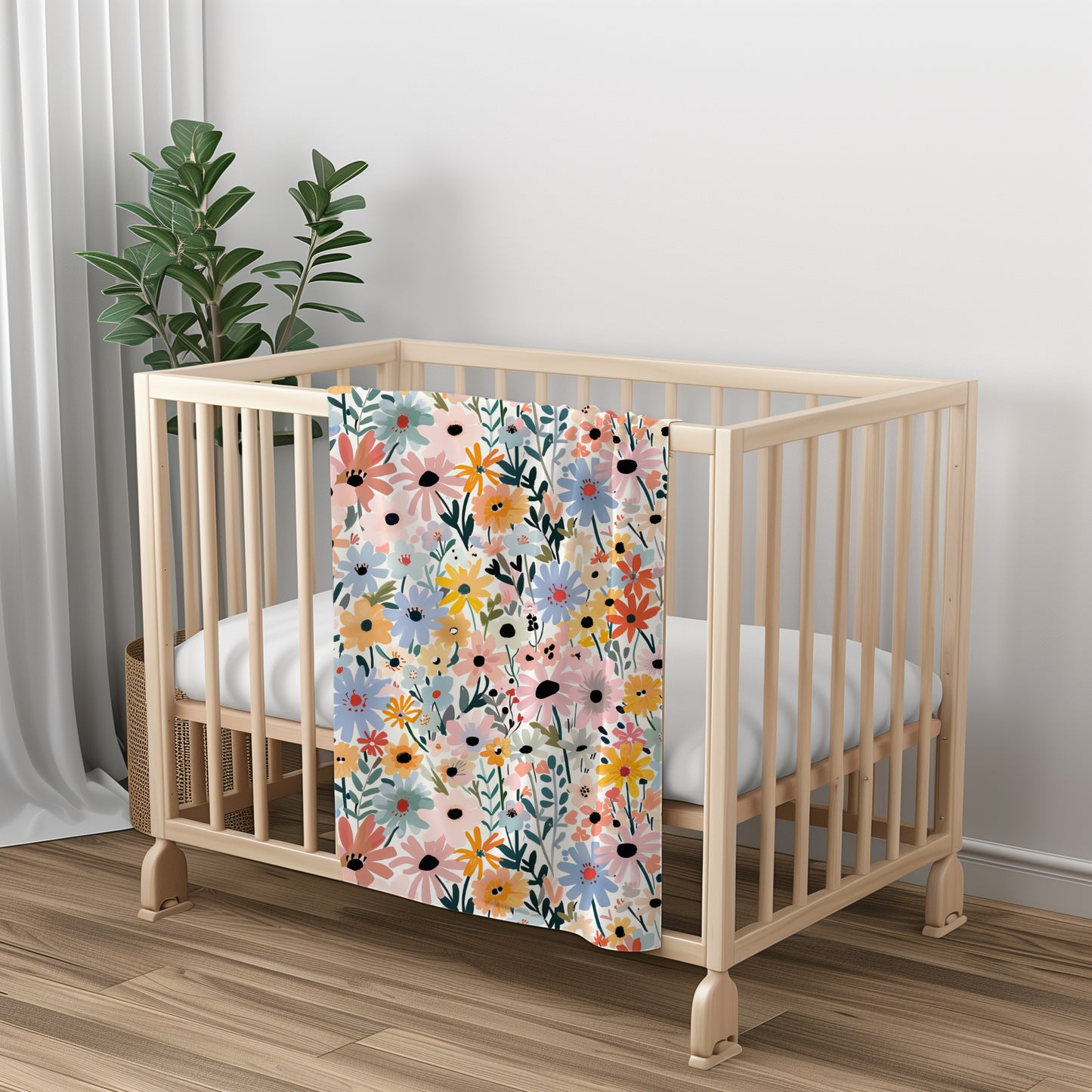 Wildflower Meadow - Velveteen Plush Throw Blanket