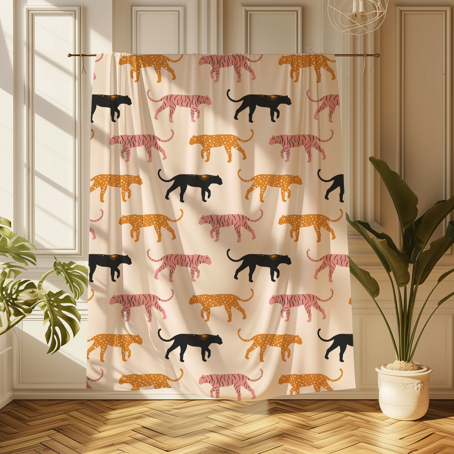 Abstract Tiger - Velveteen Plush Blanket