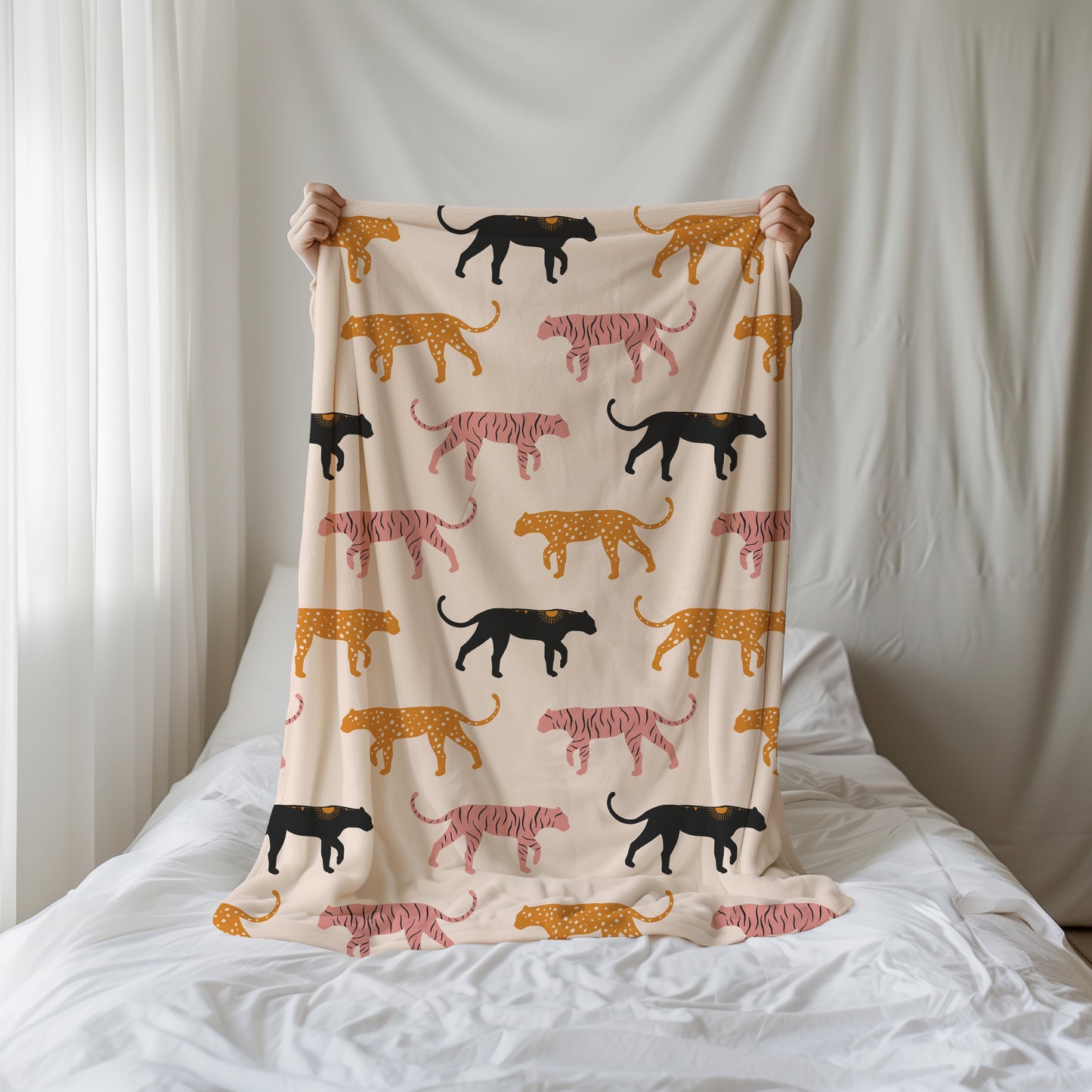 Abstract Tiger - Velveteen Plush Blanket