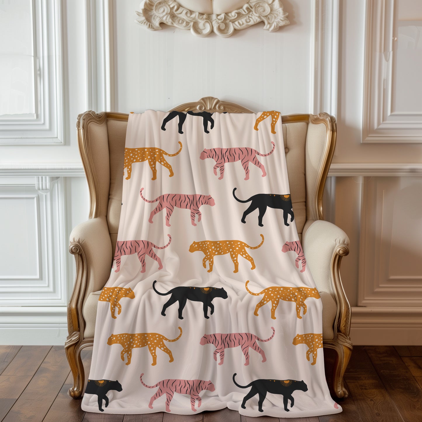Abstract Tiger - Velveteen Plush Blanket