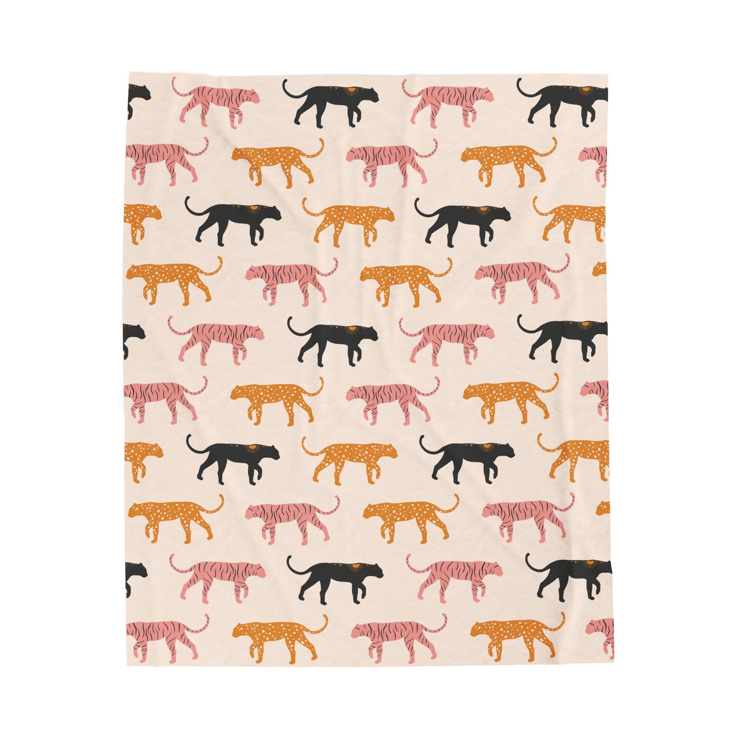 Abstract Tiger - Velveteen Plush Blanket