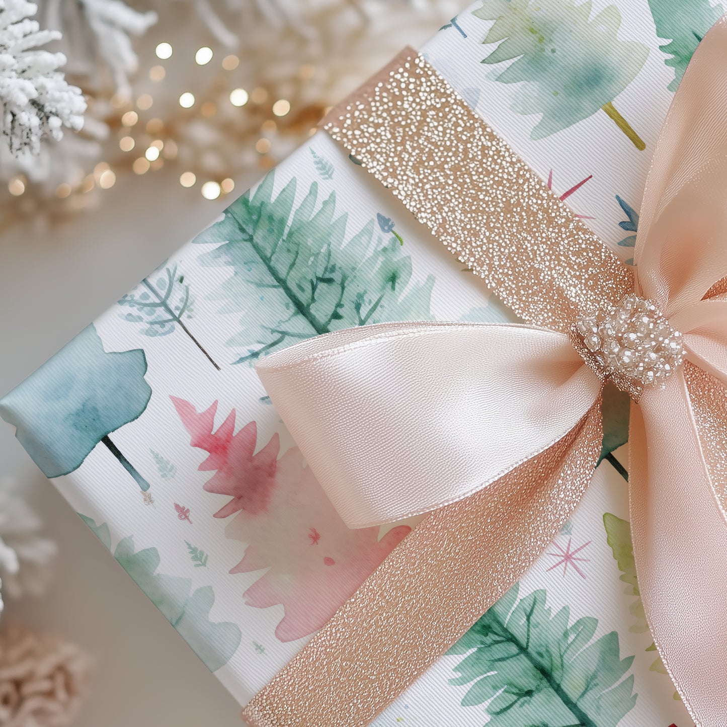 Whimsical Christmas Trees Gift Wrapping Paper