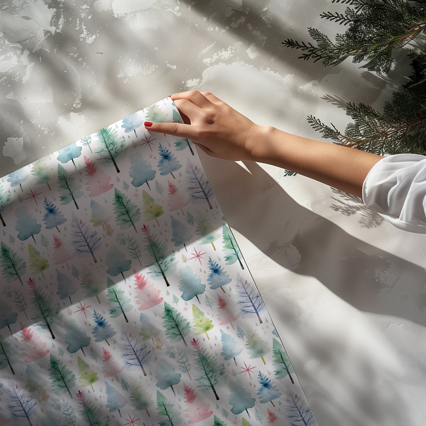 Whimsical Christmas Trees Gift Wrapping Paper