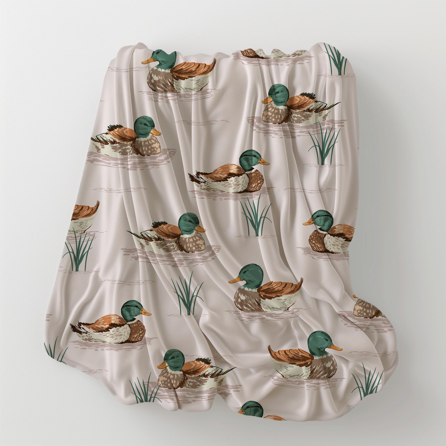Mallard Duck - Velveteen Plush Throw Blanket
