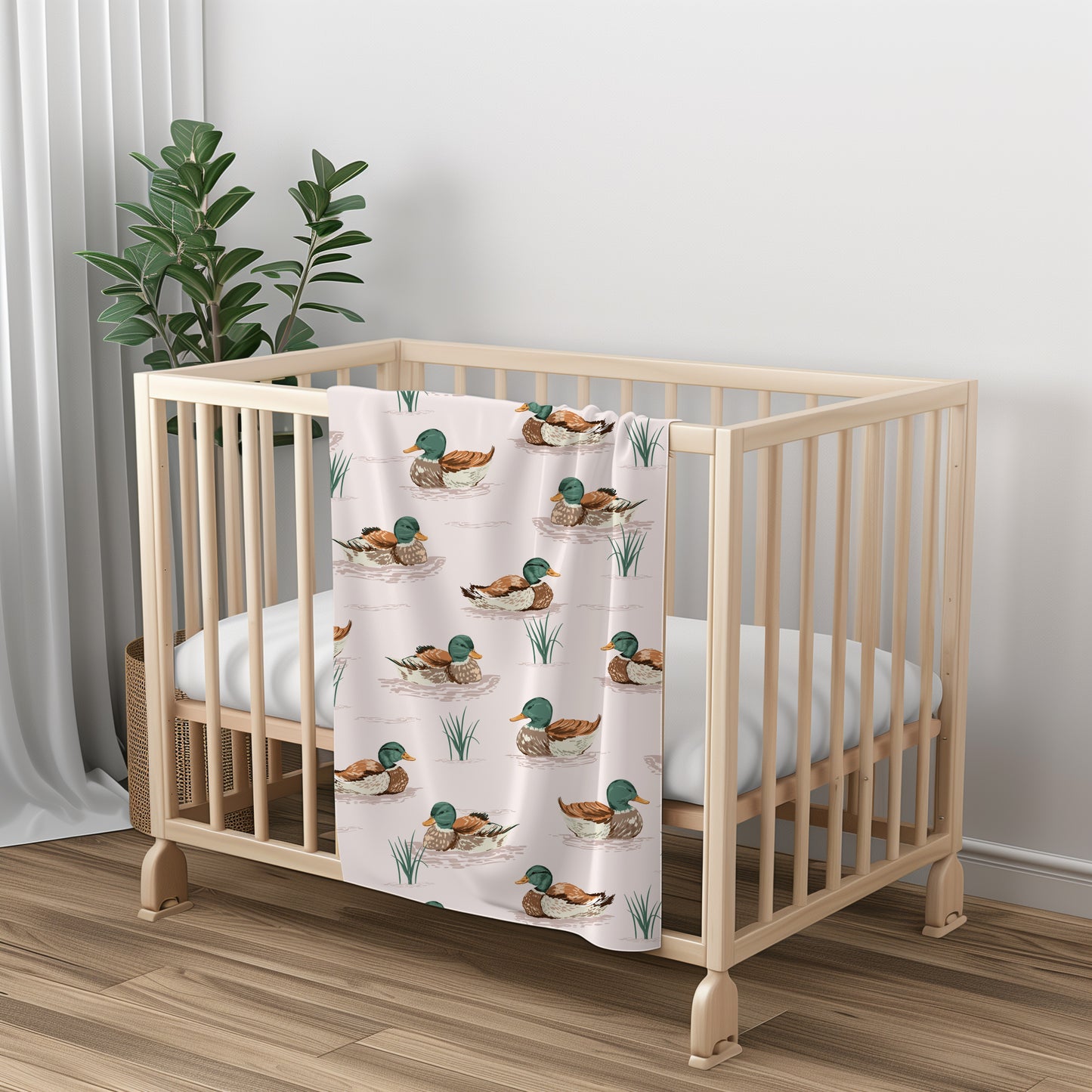 Mallard Duck - Velveteen Plush Throw Blanket