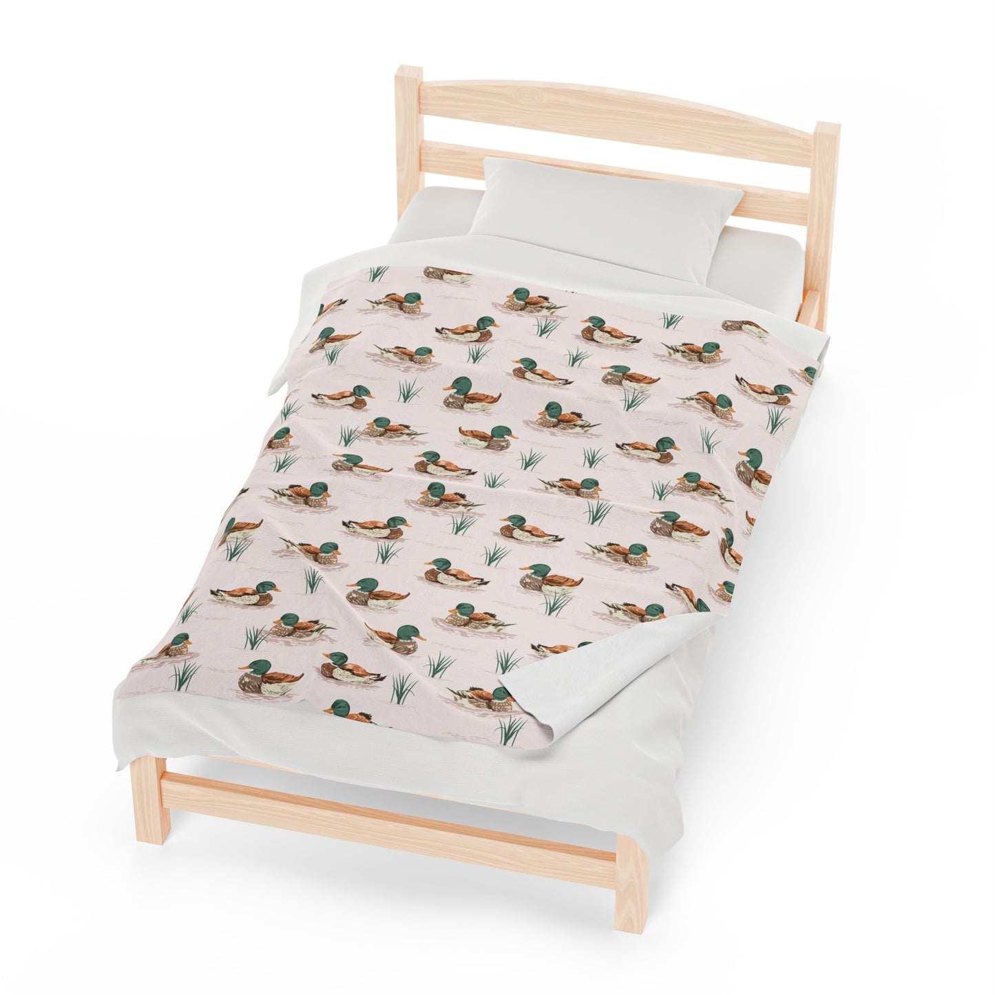 Mallard Duck - Velveteen Plush Throw Blanket