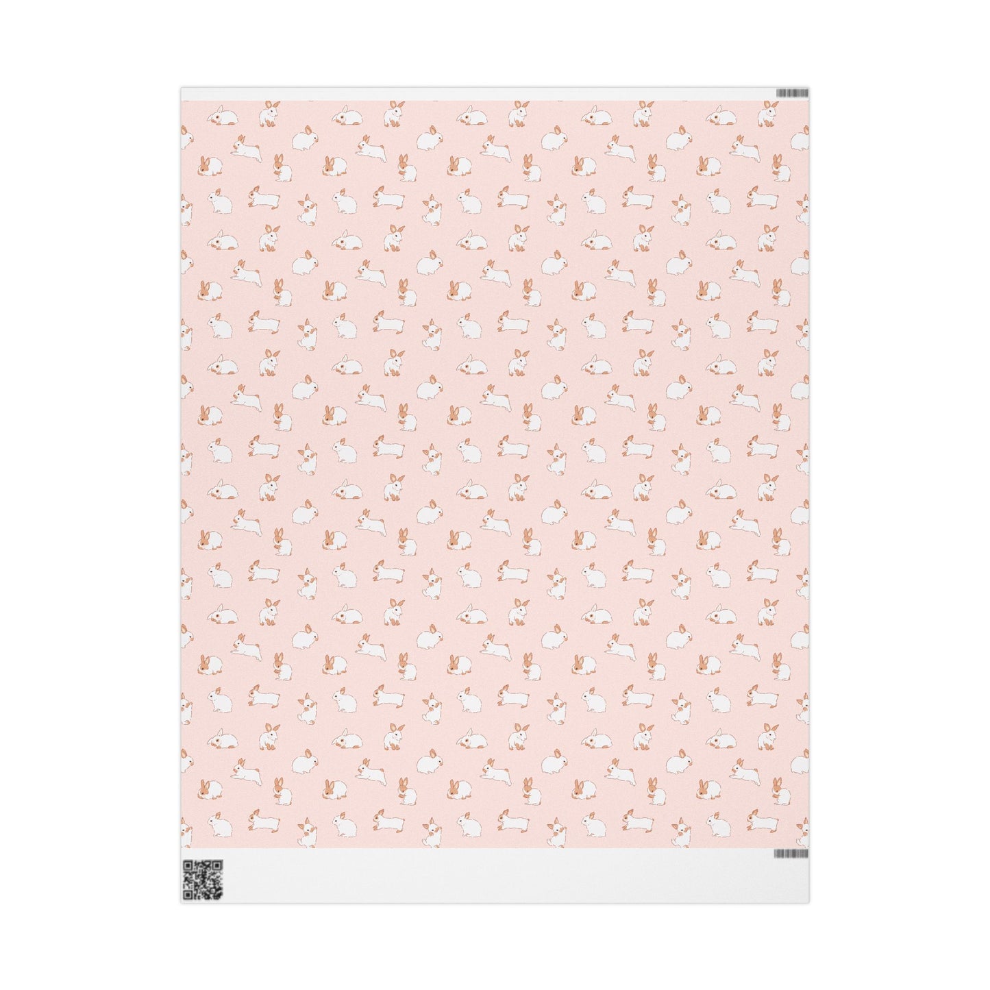 Bunny Rabbit Minimalist Pink Gift Wrapping Paper