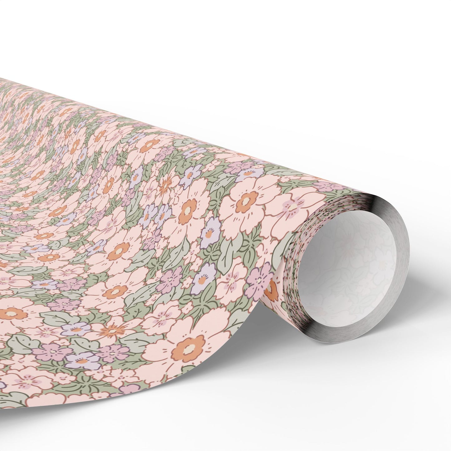 Retro Pastel Floral Gift Wrapping Paper