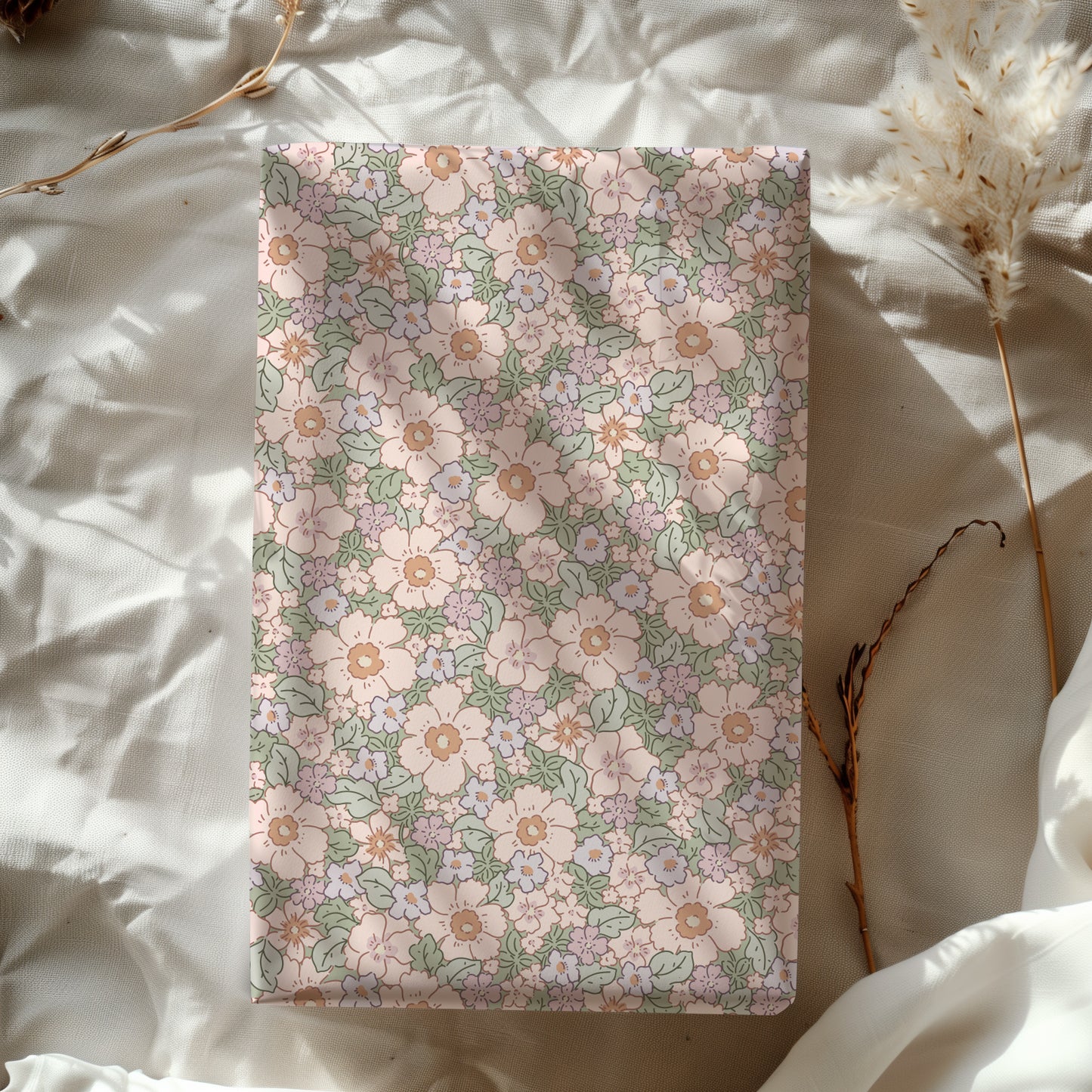 Retro Pastel Floral Gift Wrapping Paper