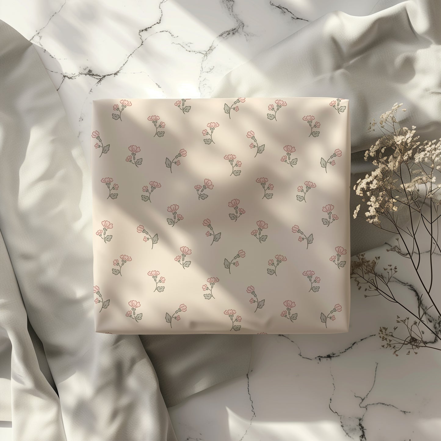 Mini Spring Bloom Minimalist Gift Wrapping Paper