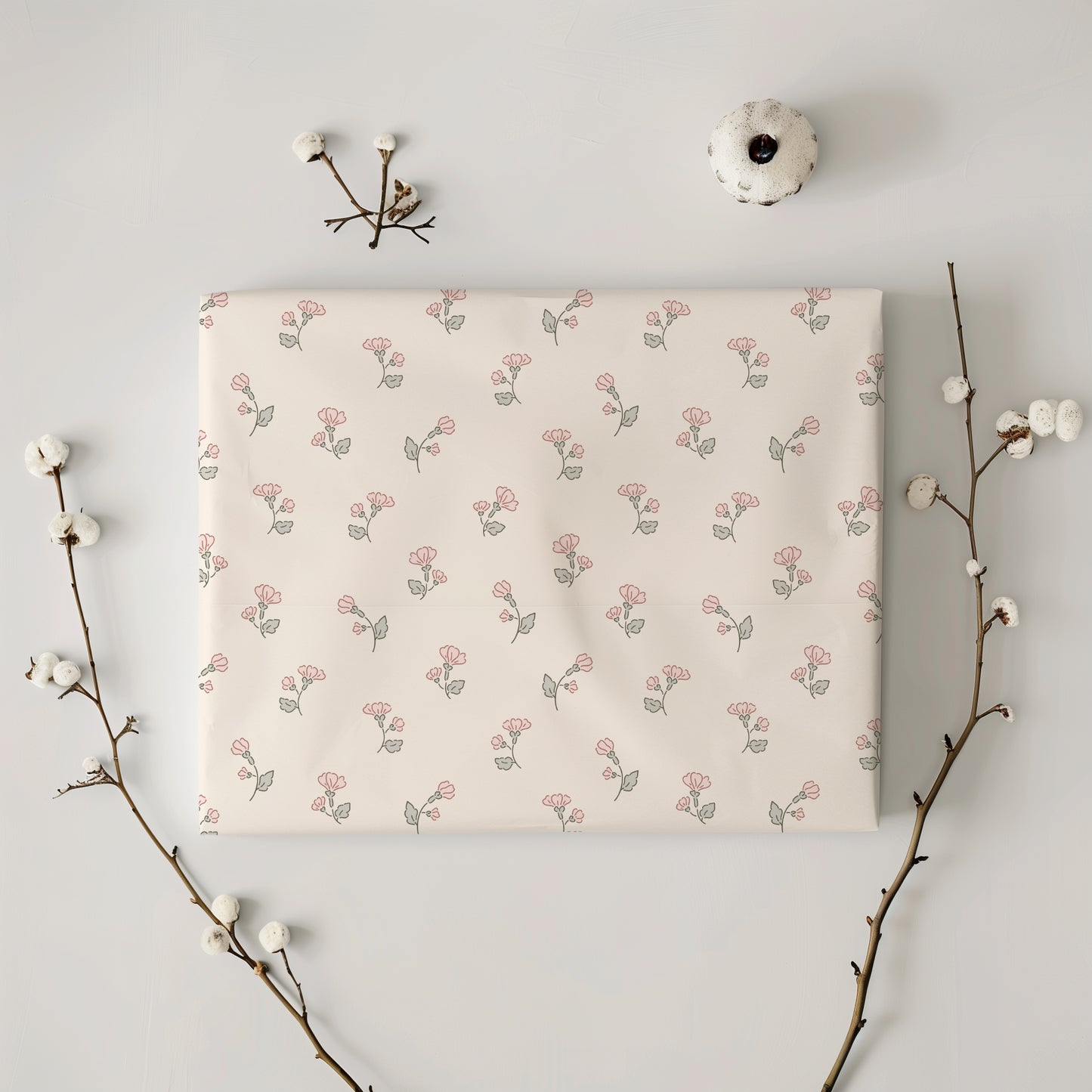 Mini Spring Bloom Minimalist Gift Wrapping Paper