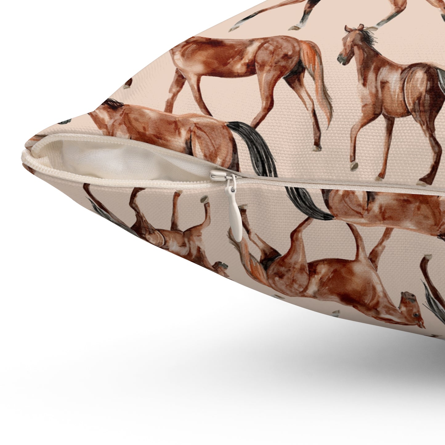 Equestrian Horse Square Throw Pillow