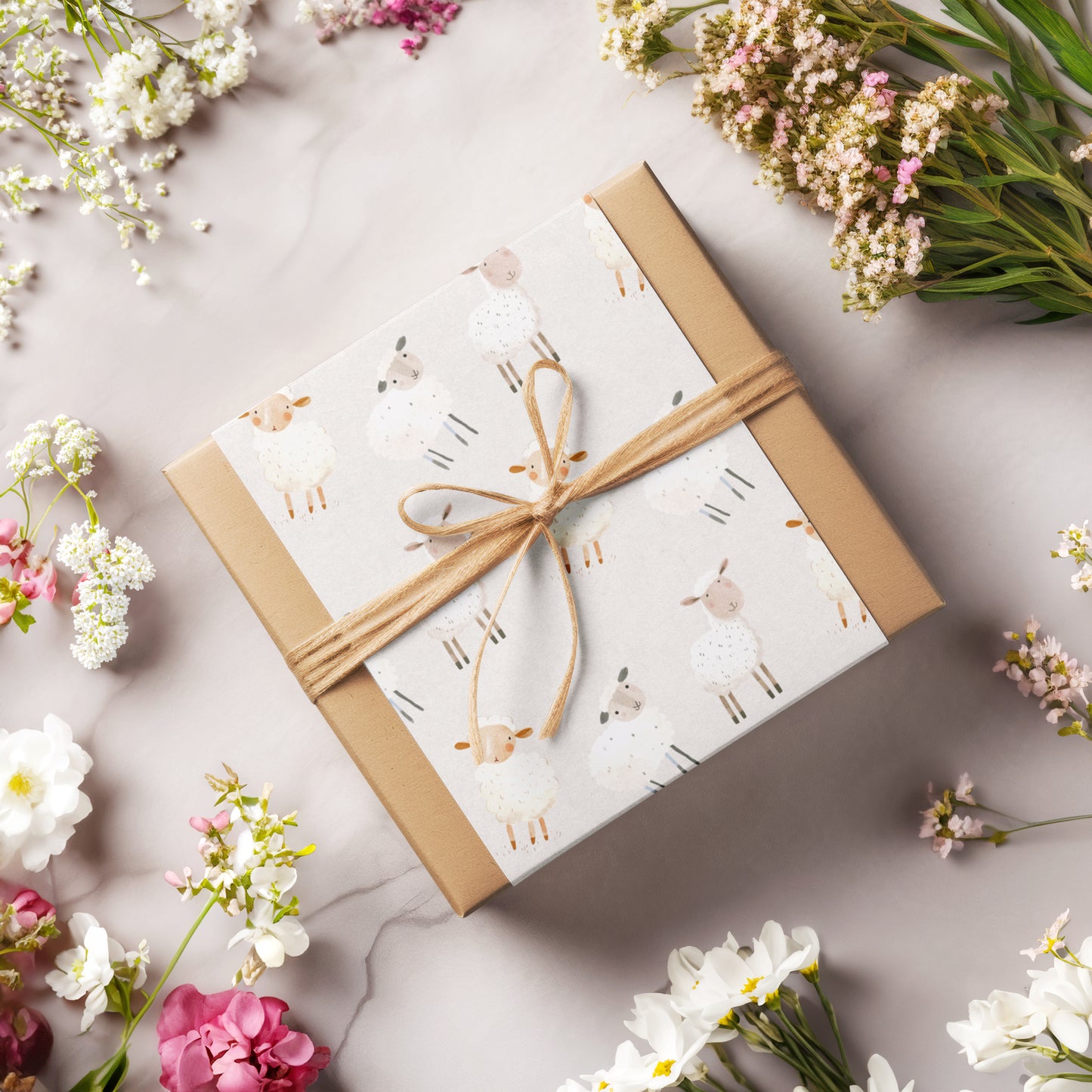 Whimsical Sheep Gift Wrapping Paper
