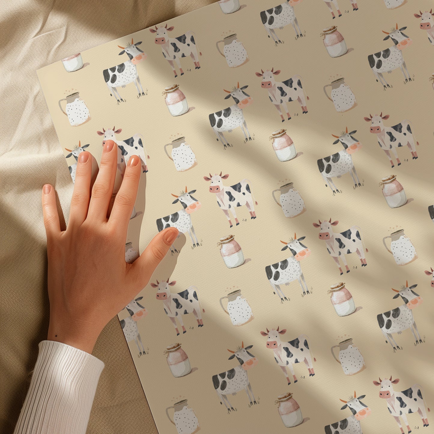 Whimsical Cow Gift Wrapping Paper