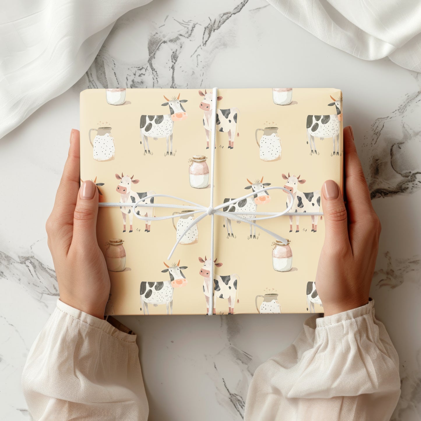 Whimsical Cow Gift Wrapping Paper