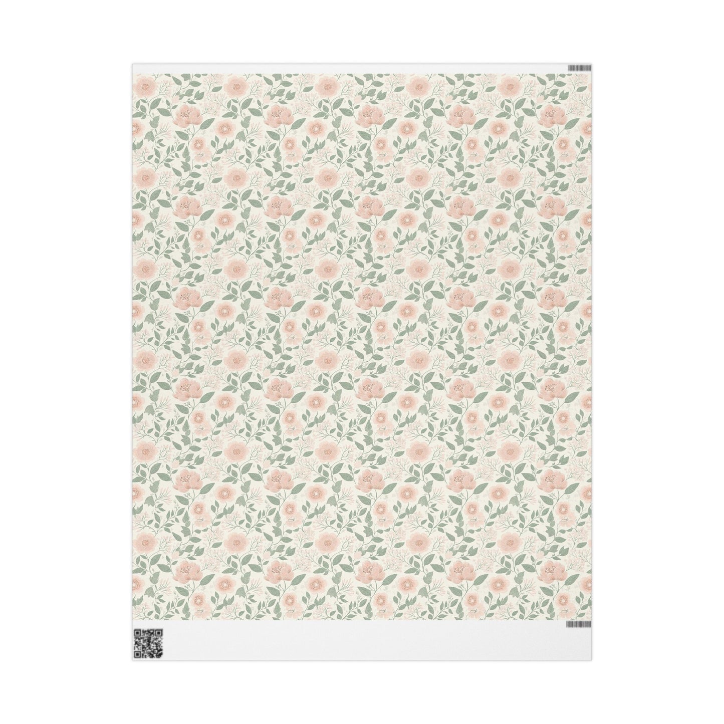 Charming Blush and Mint Floral Wrapping Paper, Gift Wrapping Paper for All Occasions, Birthday, Holiday, Special Events