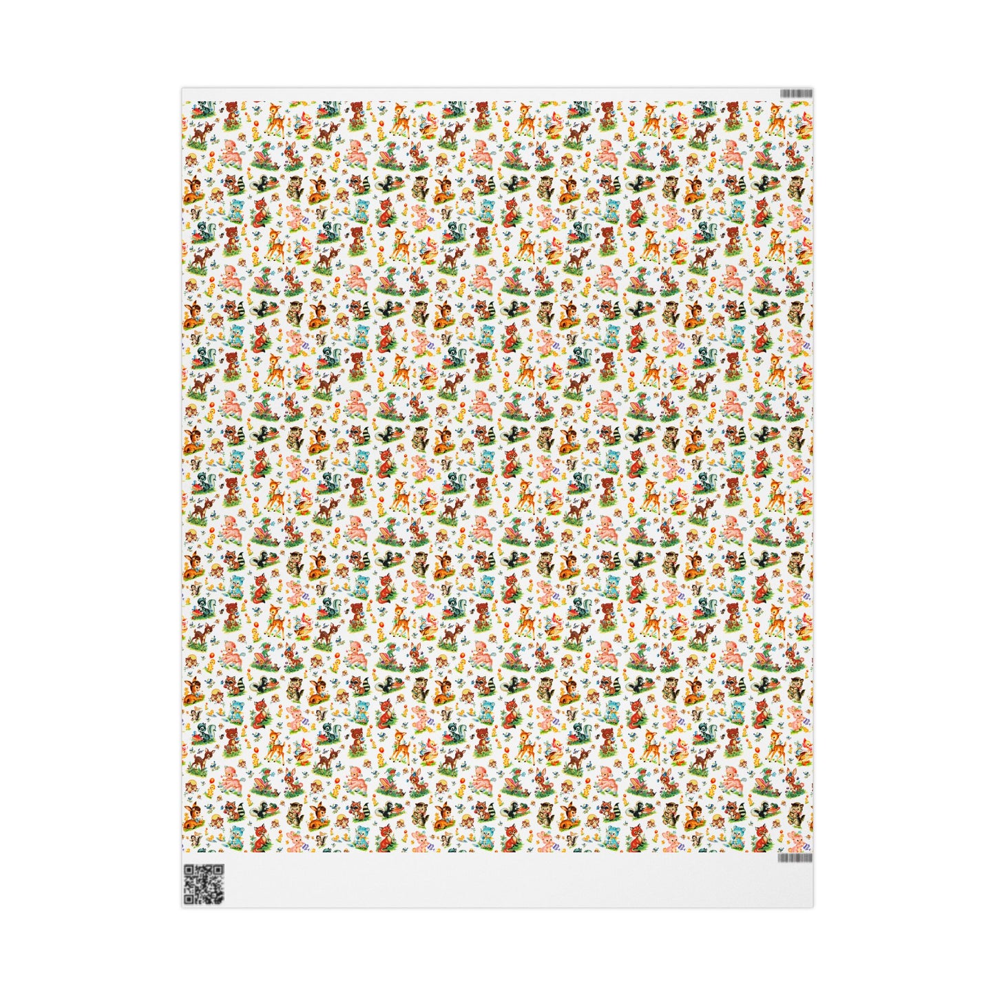 Vintage Storybook Animal Characters Gift Wrapping Paper - Retro Baby Shower - Birthday - Springtime - Nostalgic Gift Wrap - Kids Party