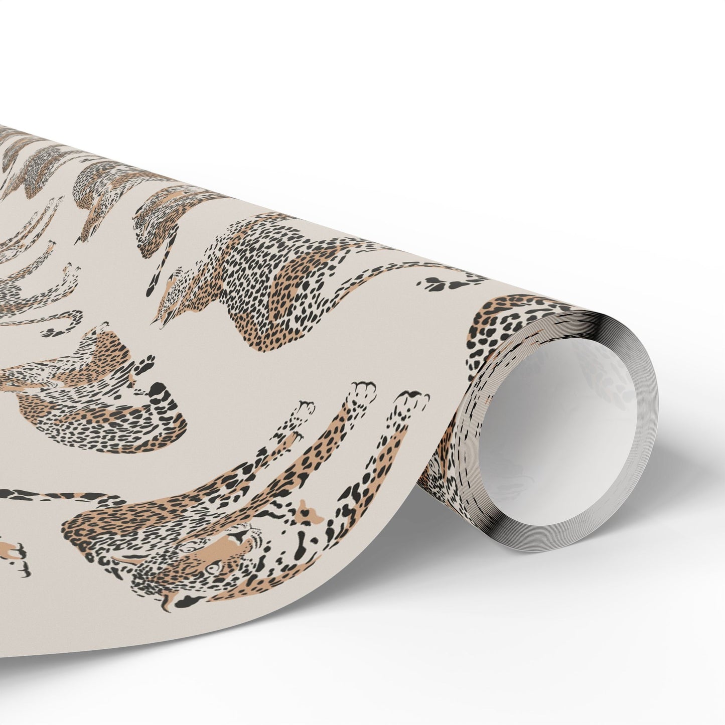 Leopard Beige Minimalist Gift Wrapping Paper - Birthday - Boho Abstract Aesthetic - Vintage Animal - Birthday - Christmas - Bridal Shower