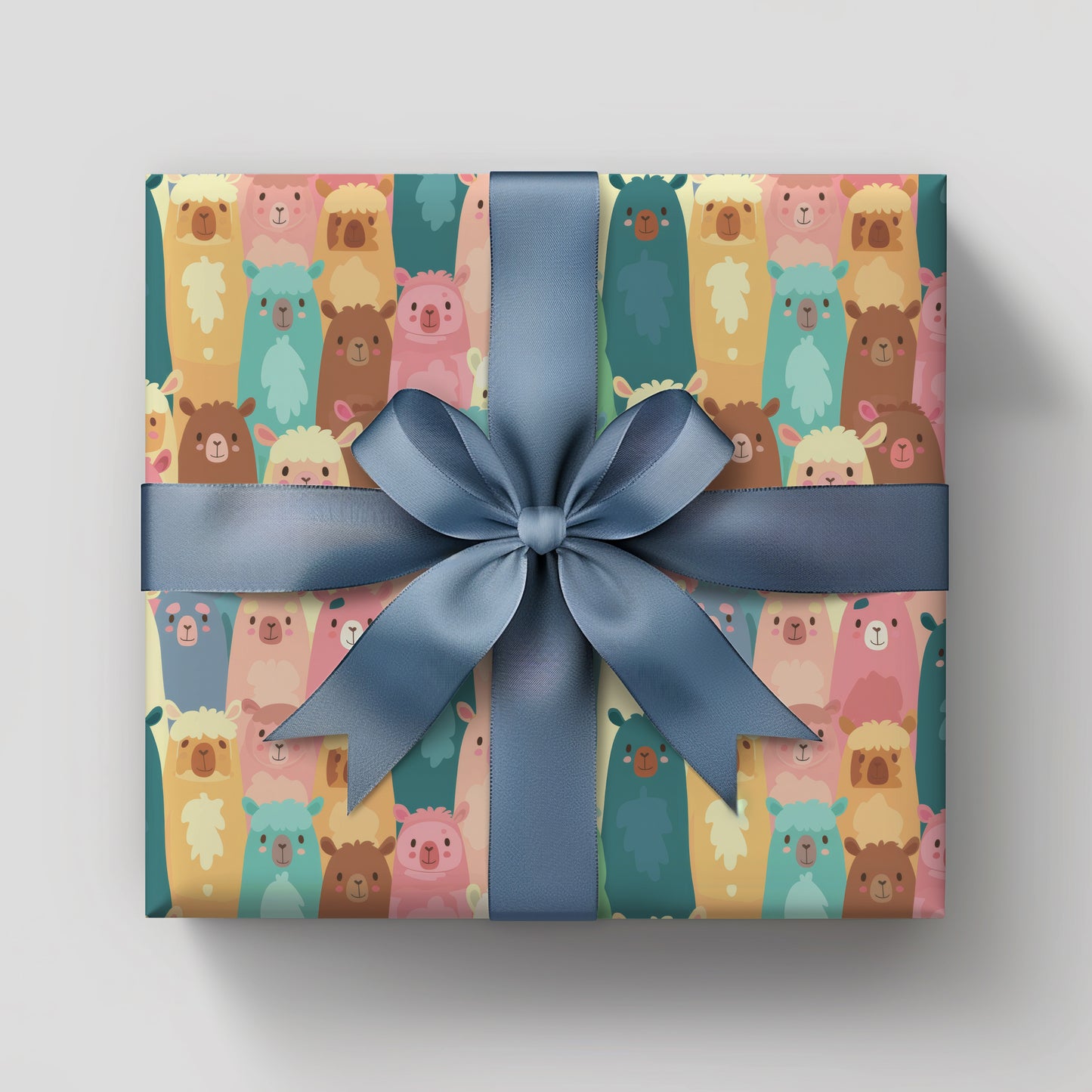 Colorful Cute Cartoon Llama Gift Wrapping Paper - Birthday - Baby Shower Gift - Abstract - Unique Adorable