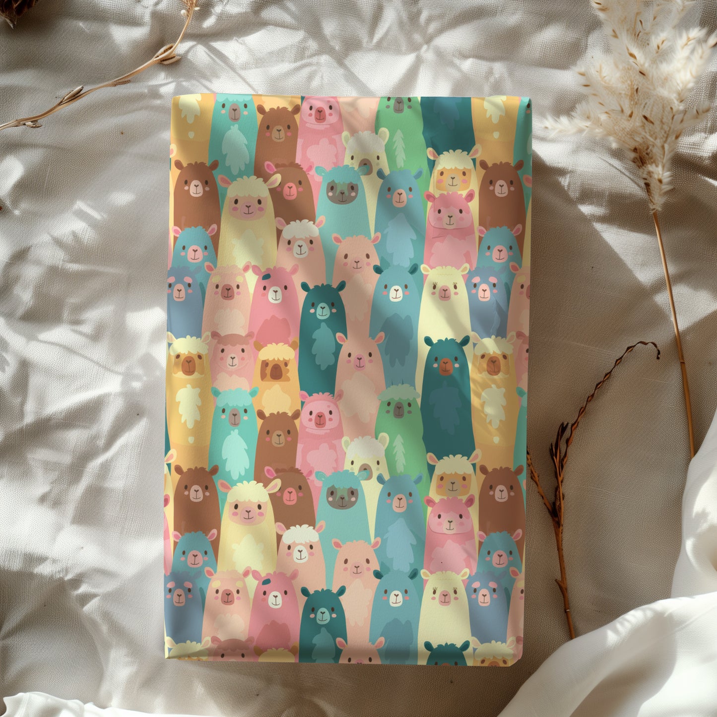 Colorful Cute Cartoon Llama Gift Wrapping Paper - Birthday - Baby Shower Gift - Abstract - Unique Adorable