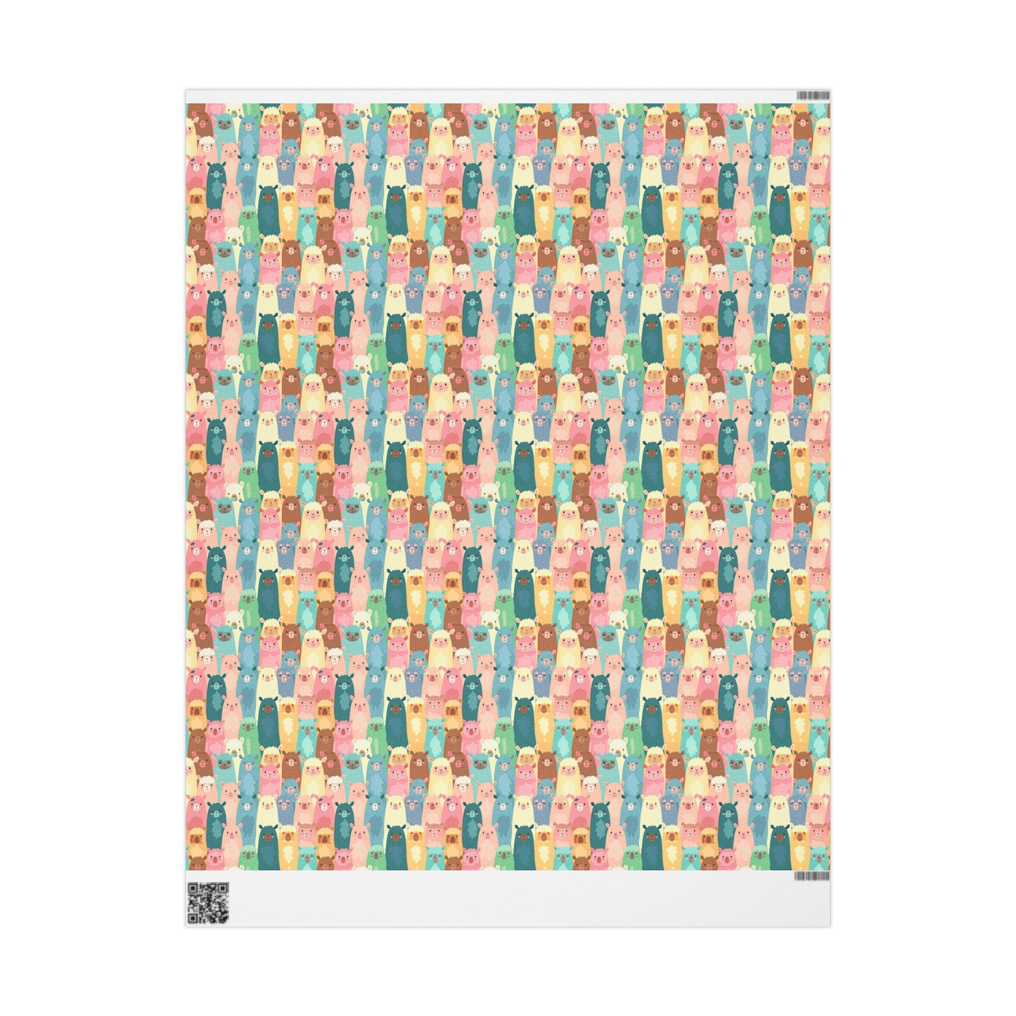 Colorful Cute Cartoon Llama Gift Wrapping Paper - Birthday - Baby Shower Gift - Abstract - Unique Adorable