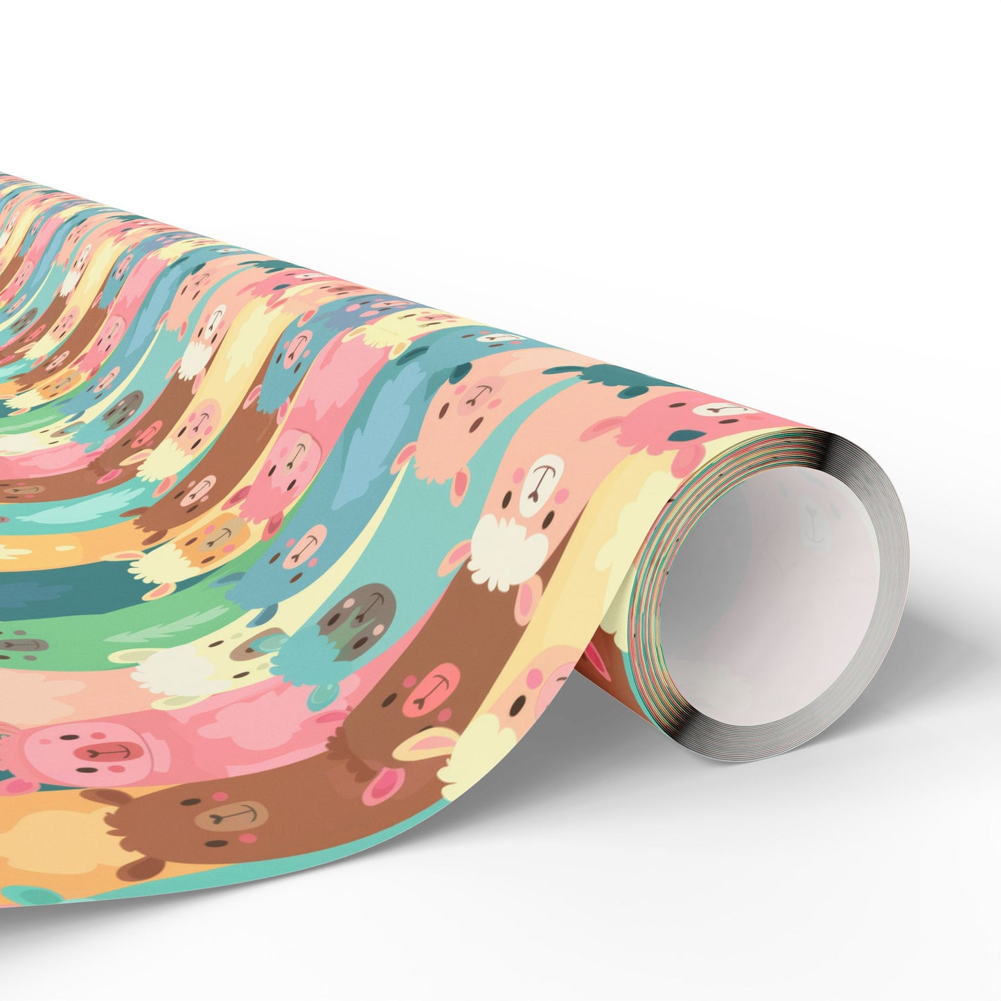 Colorful Cute Cartoon Llama Gift Wrapping Paper - Birthday - Baby Shower Gift - Abstract - Unique Adorable